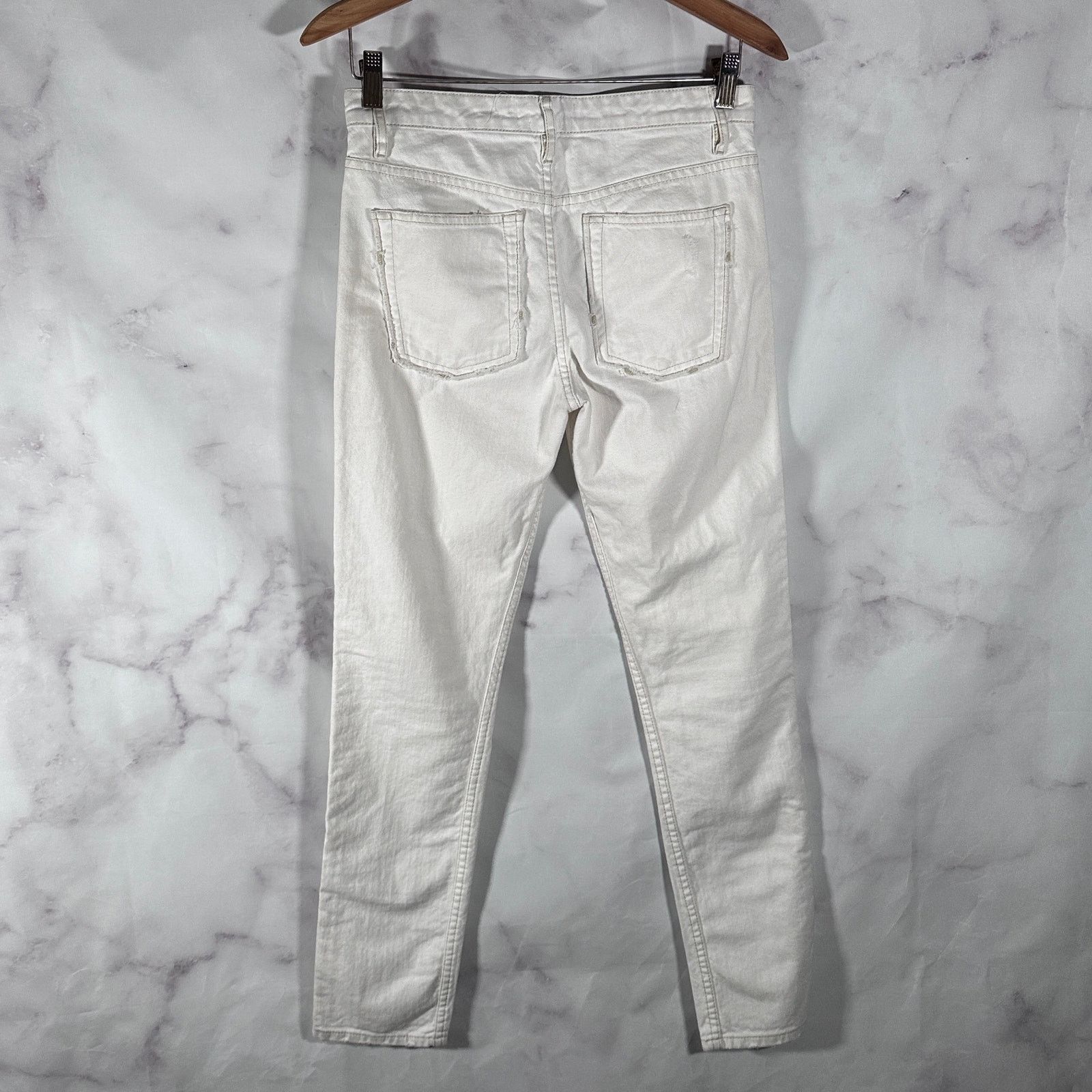 Isabel Marant White Stitch Denim Size US 29 - 7 Thumbnail