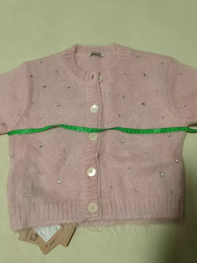 Miu Miu Miu Miu 40 Small diamond pink mohair cardigan Size M / US 6-8 / IT 42-44 - 5 Thumbnail