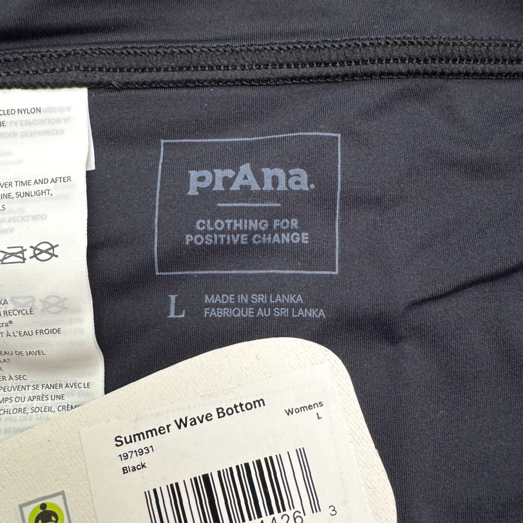 Prana prAna Swim Bottom Women L Black Bikini Bottom NWT Beach Beachwear Active Swimwear Classic Women L Black PrAna Bottoms NWT Size 36" / US 14 / IT 50 - 6 Thumbnail