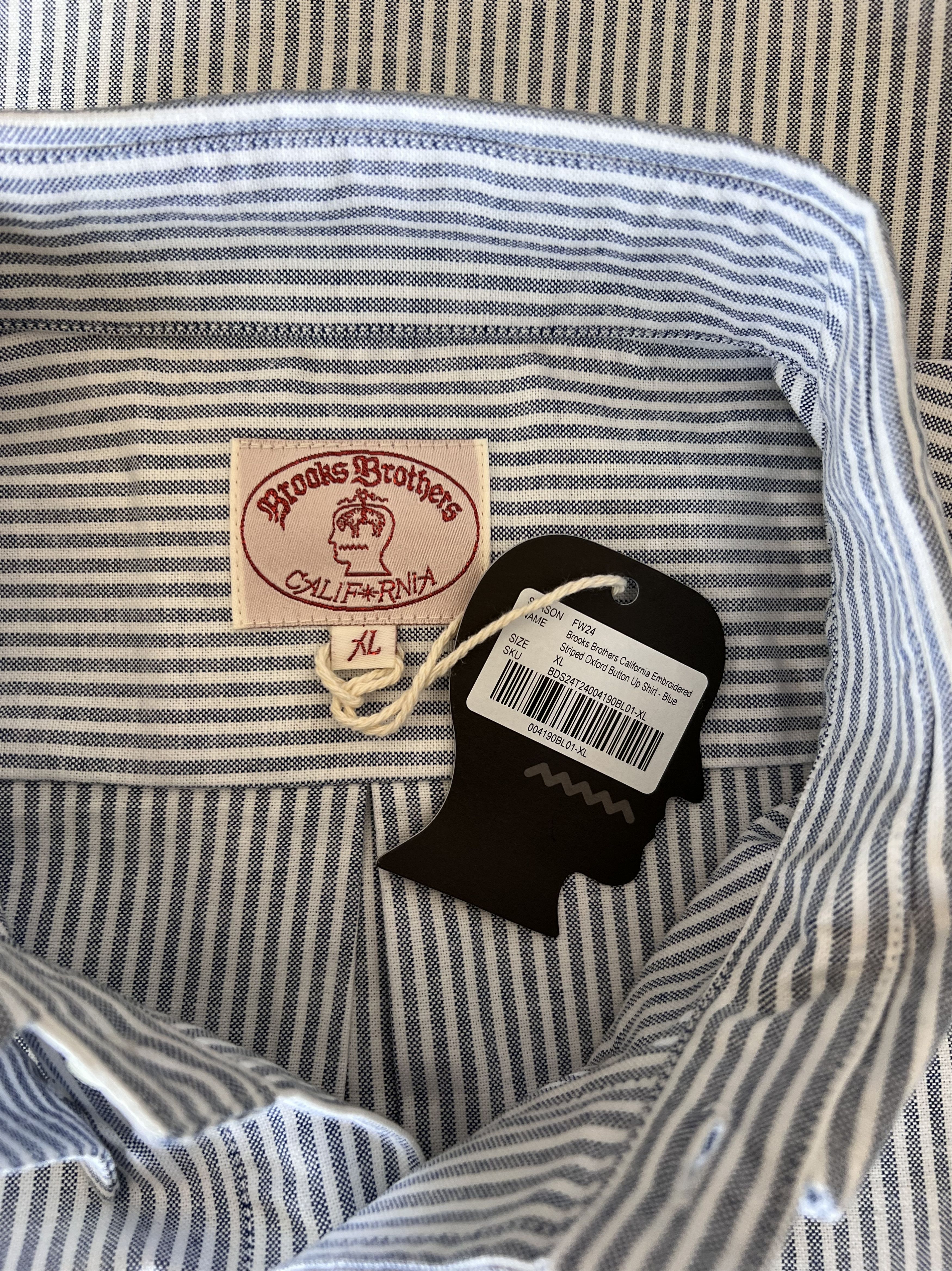 Brain Dead Brain Dead Brooks Brothers Striped Oxford Button Up Size US XL / EU 56 / 4 - 8 Thumbnail