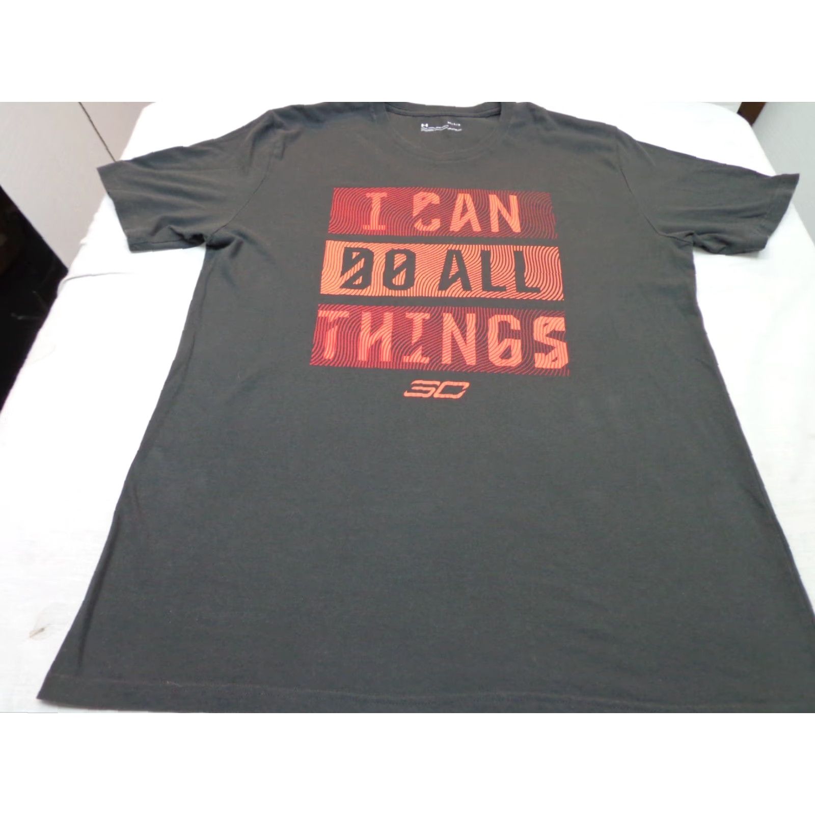Under Armour Under Armour I Can Do All Things HeatGear T-Shirt Large Loose Gray Cotton Blend Short Sleeve Crew Neck Unisex Adults Regular L Logo Size US L / EU 52-54 / 3 - 3 Thumbnail