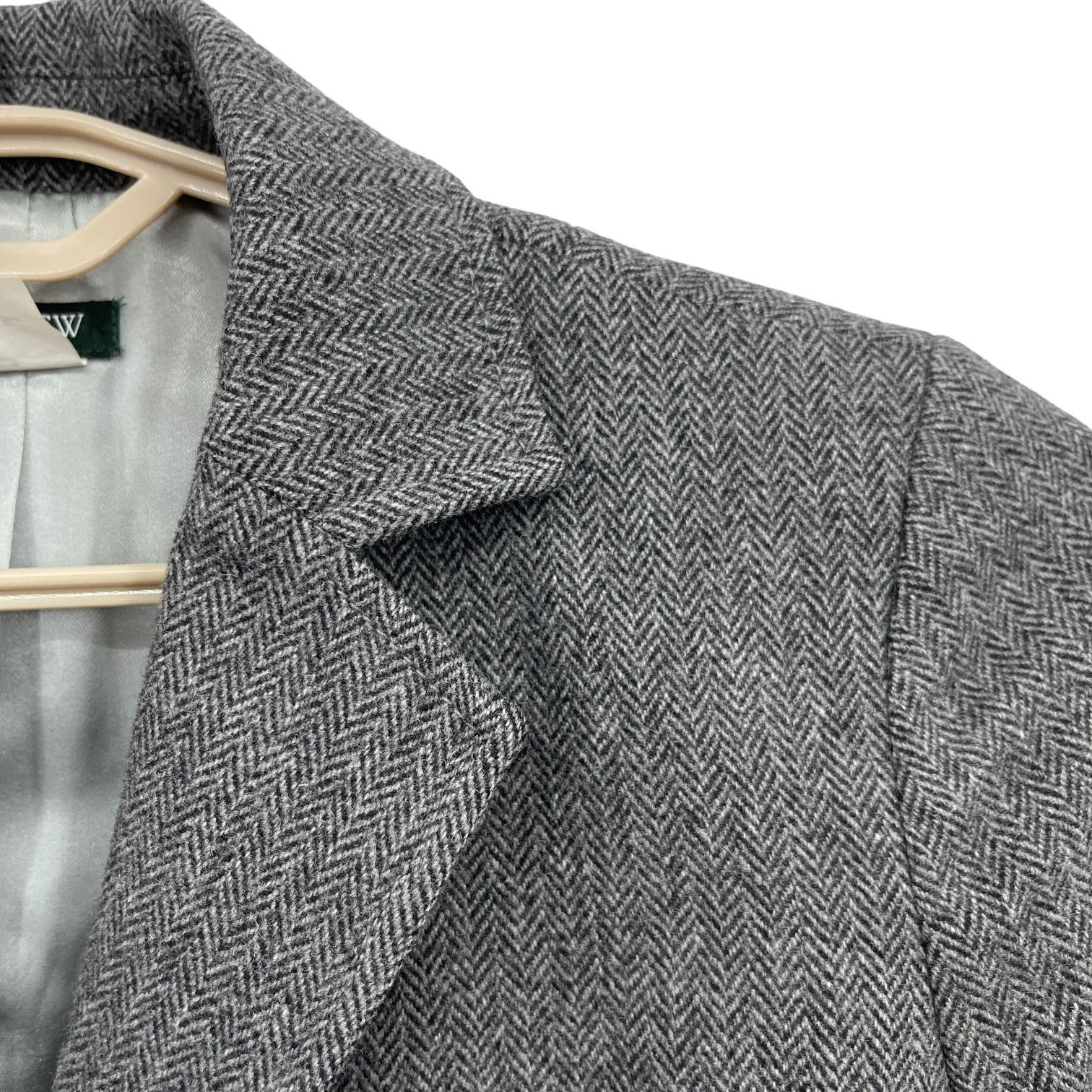 J.Crew J Crew Womens Herringbone Tweed Gray Black Blazer Jacket 2 Size S / US 4 / IT 40 - 5 Thumbnail