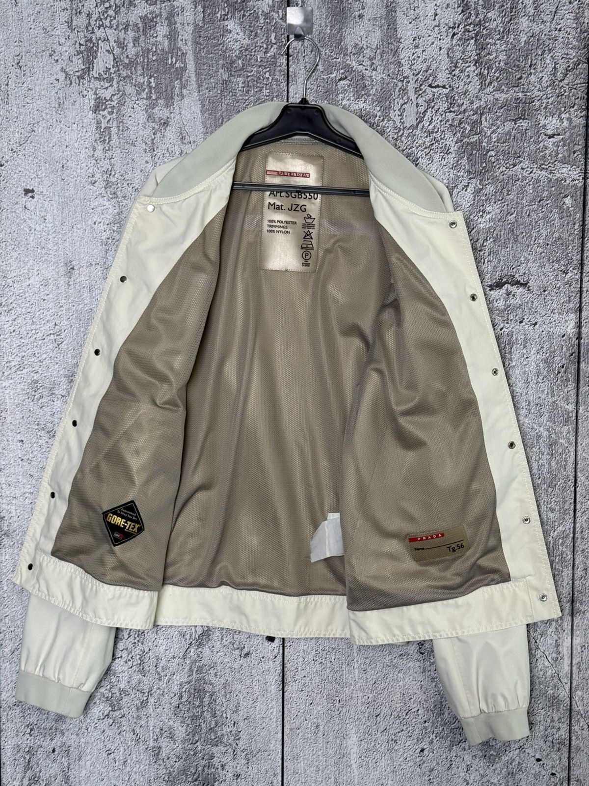 Prada Prada Sport Gore-Tex White Technical Bomber Jacket Size 56 Size US XL / EU 56 / 4 - 20 Thumbnail