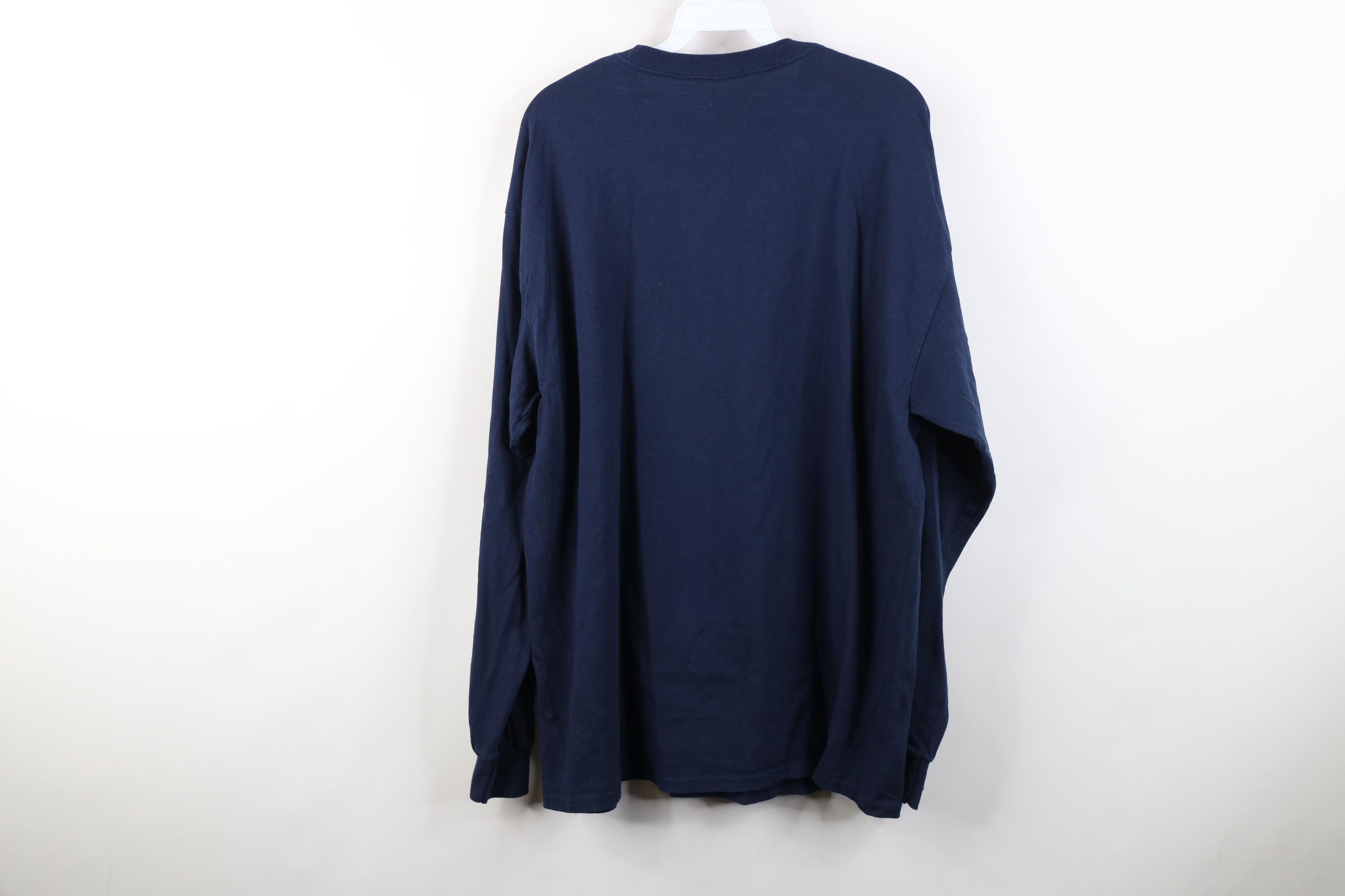 Vintage Vintage 90s Y2K Streetwear Long Sleeve T-Shirt Navy Blue Size US XL / EU 56 / 4 - 10 Thumbnail