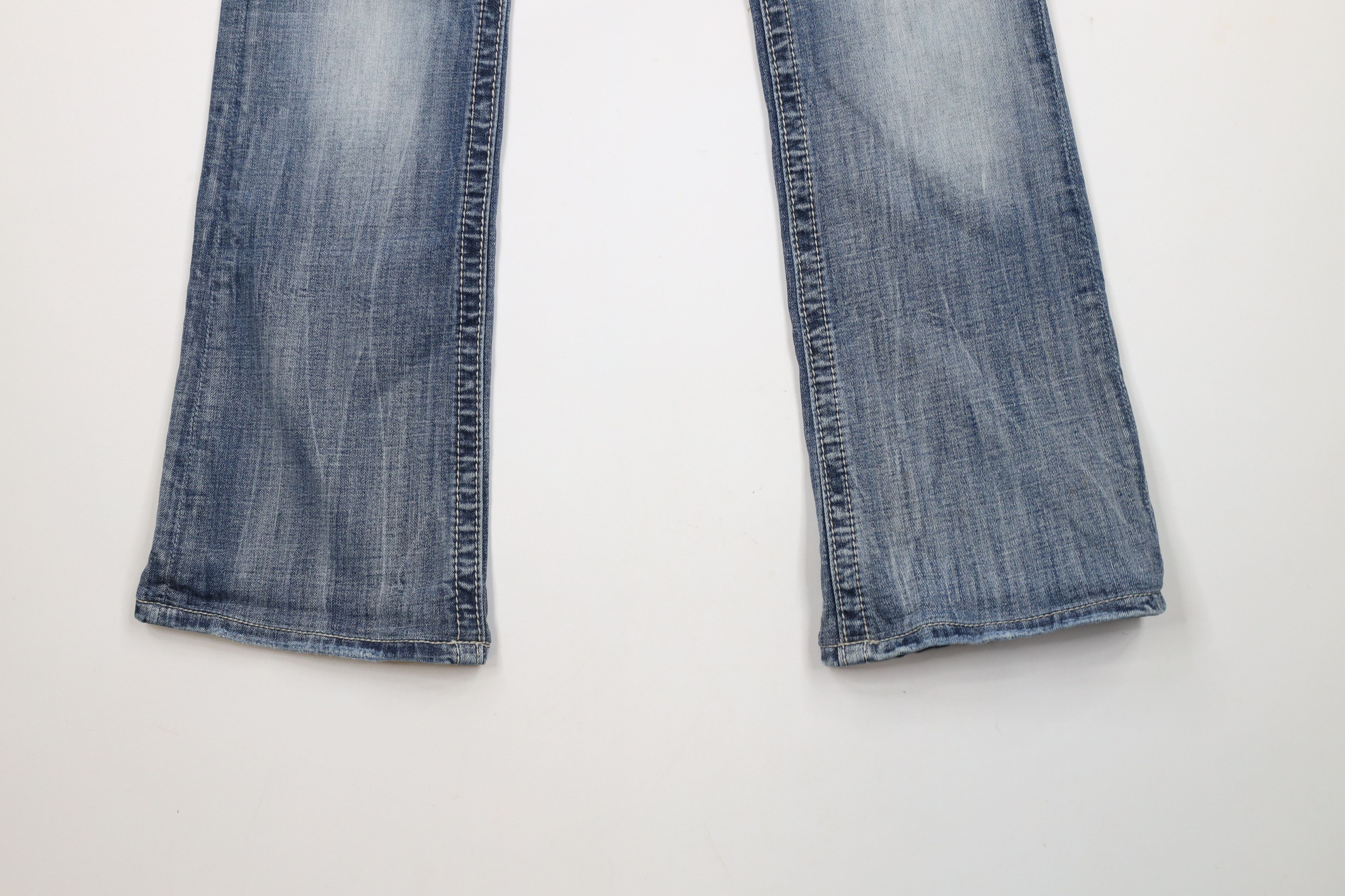 Miss Me × Vintage Miss Me Jeweled Fleur de Lis Flared Bootcut Denim Jeans Size 29" - 4 Thumbnail