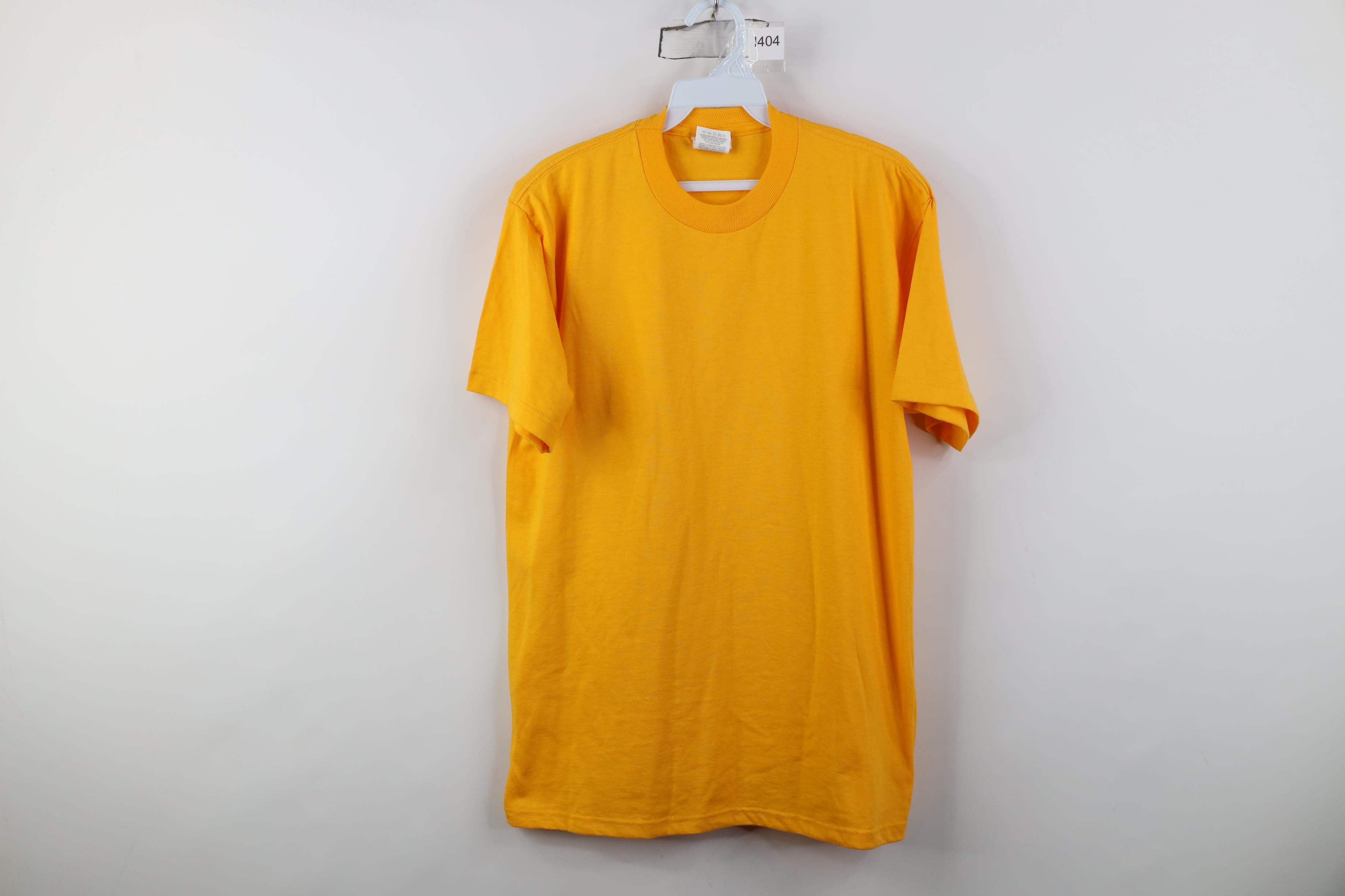 Vintage Deadstock Vintage 90s Streetwear Short Sleeve T-Shirt Yellow Size US M / EU 48-50 / 2 - 1 Thumbnail