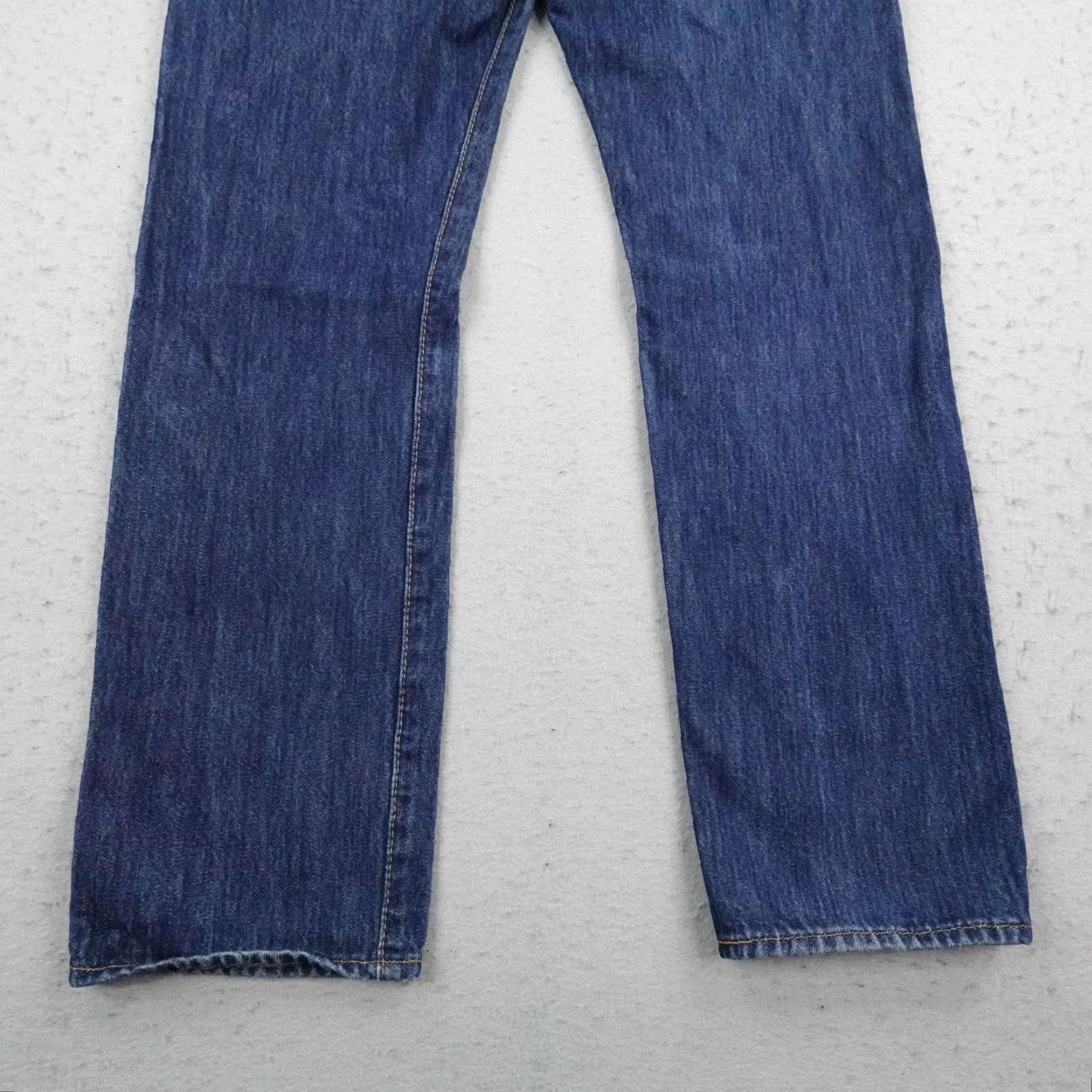 Levi's Levi's Jeans Mens 501 Blue Denim Button Fly Straight Leg 29x30 Vintage? No. 5-Pocket Design Red Tab - Regular Fit, Medium Wash, Cotton - Pants Size US 29 - 7 Thumbnail