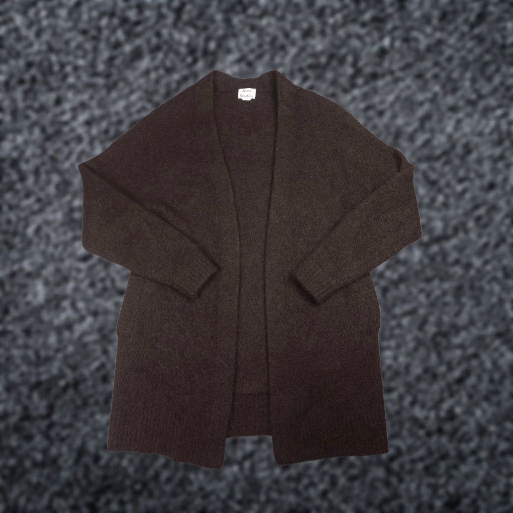 Acne Studios Acne Studios Raya SH Mohair Cardigan Women's Medium Brown Mohair Fuzzy Open Cardigan Women M Brown Open Sweater Size M / US 6-8 / IT 42-44 - 1 Thumbnail
