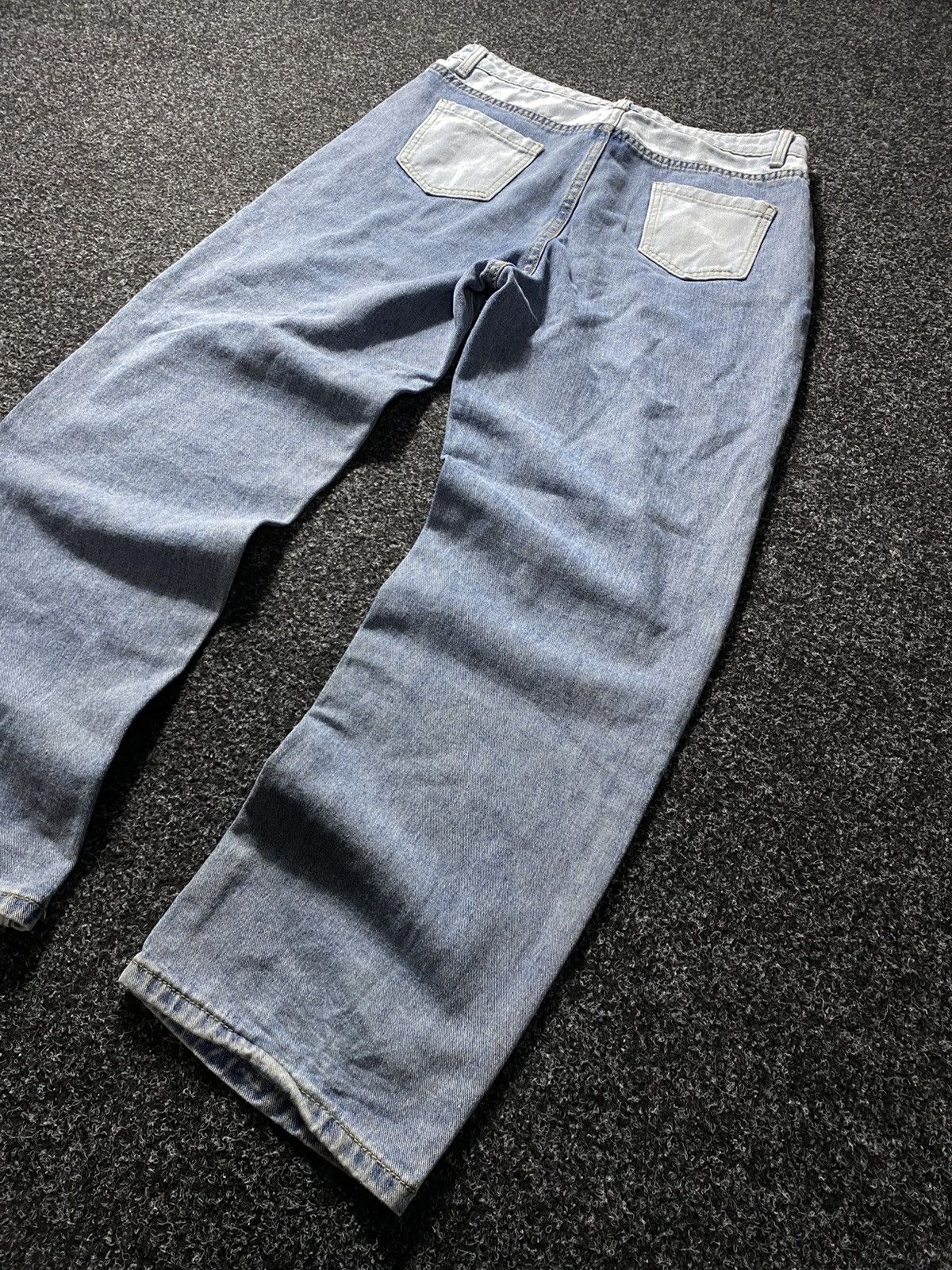 If Six Was Nine × Japanese Brand × Vintage Vintage 90s Y2K Patchwork Jeans baggy pants Size 31" - 8 Thumbnail