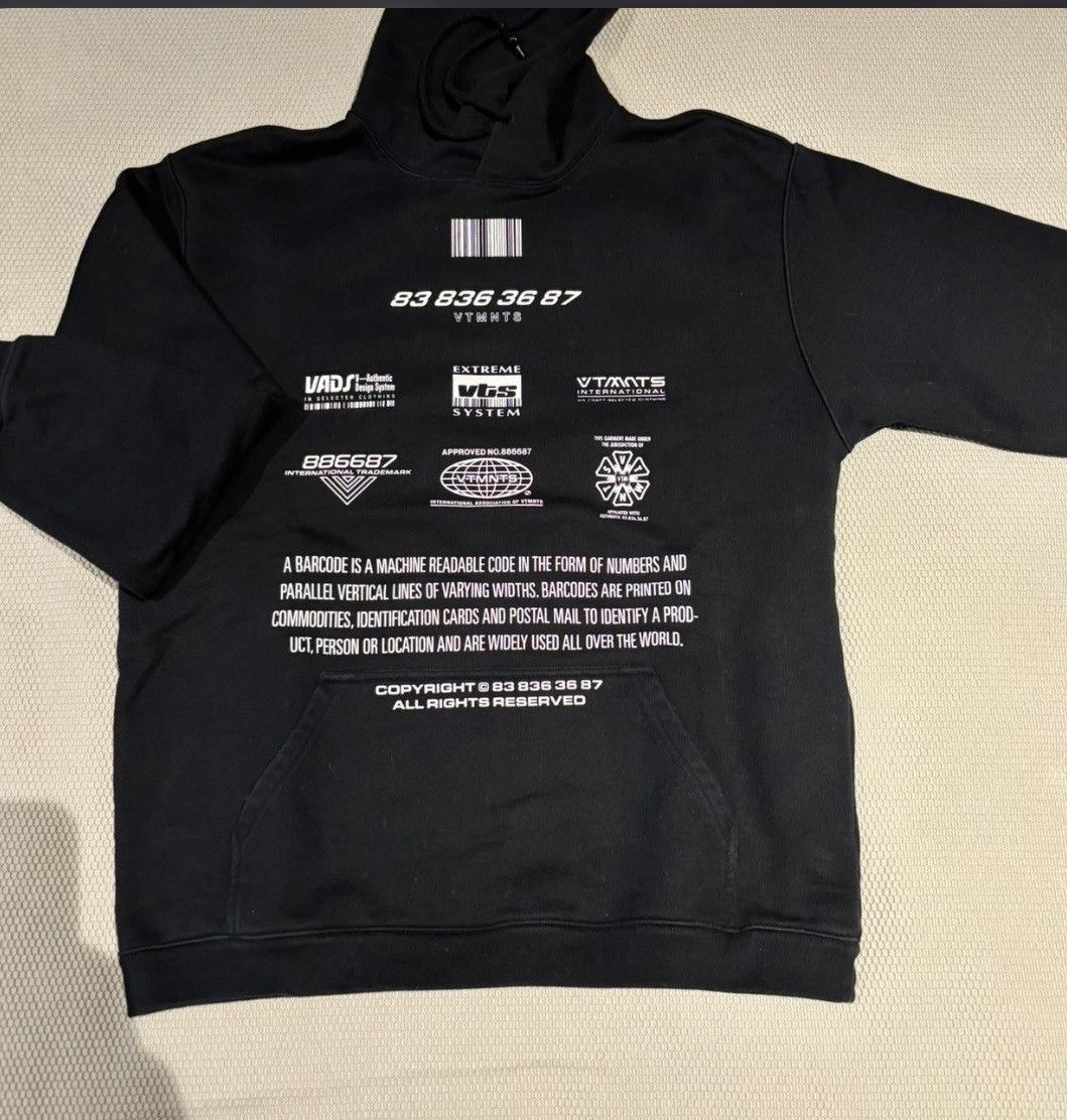 VTMNTS VTMNTS Vetements bar code Hoodie Size US L / EU 52-54 / 3 - 1 Thumbnail