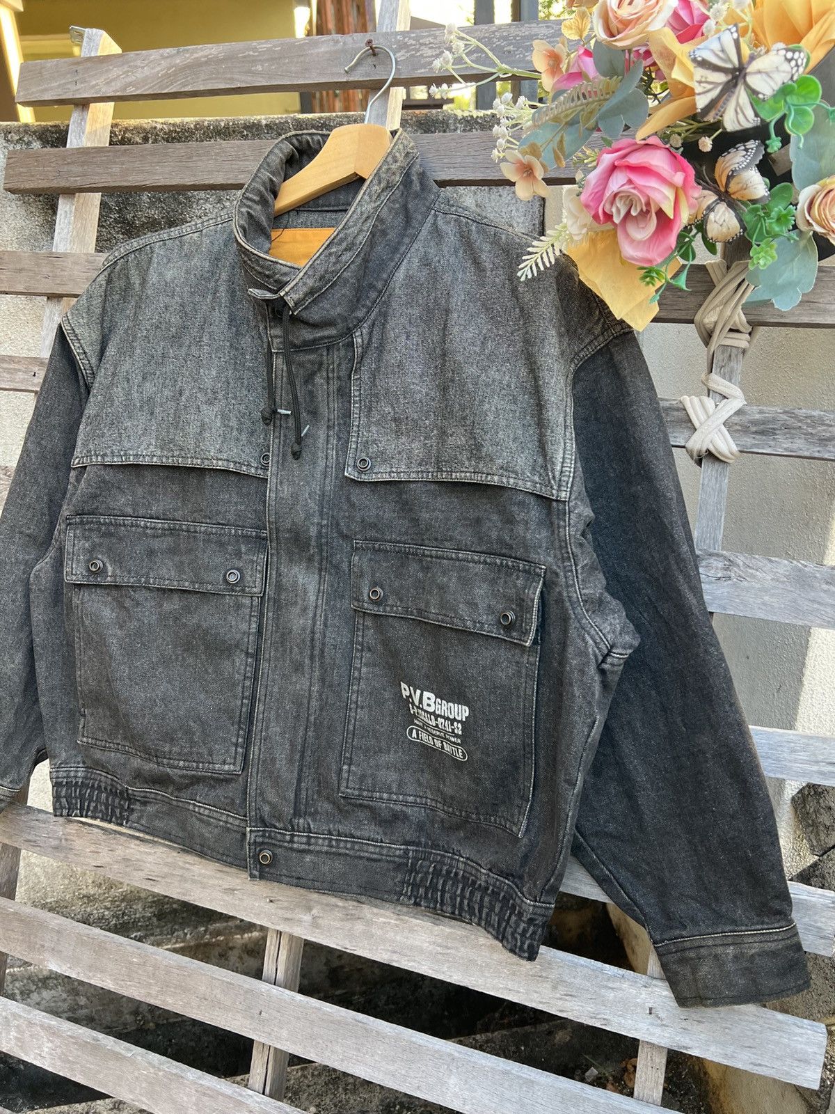 Casablanca Casablanca Rally Halb Wallis Denim Stoned Washed Jacket Size US M / EU 48-50 / 2 - 2 Thumbnail