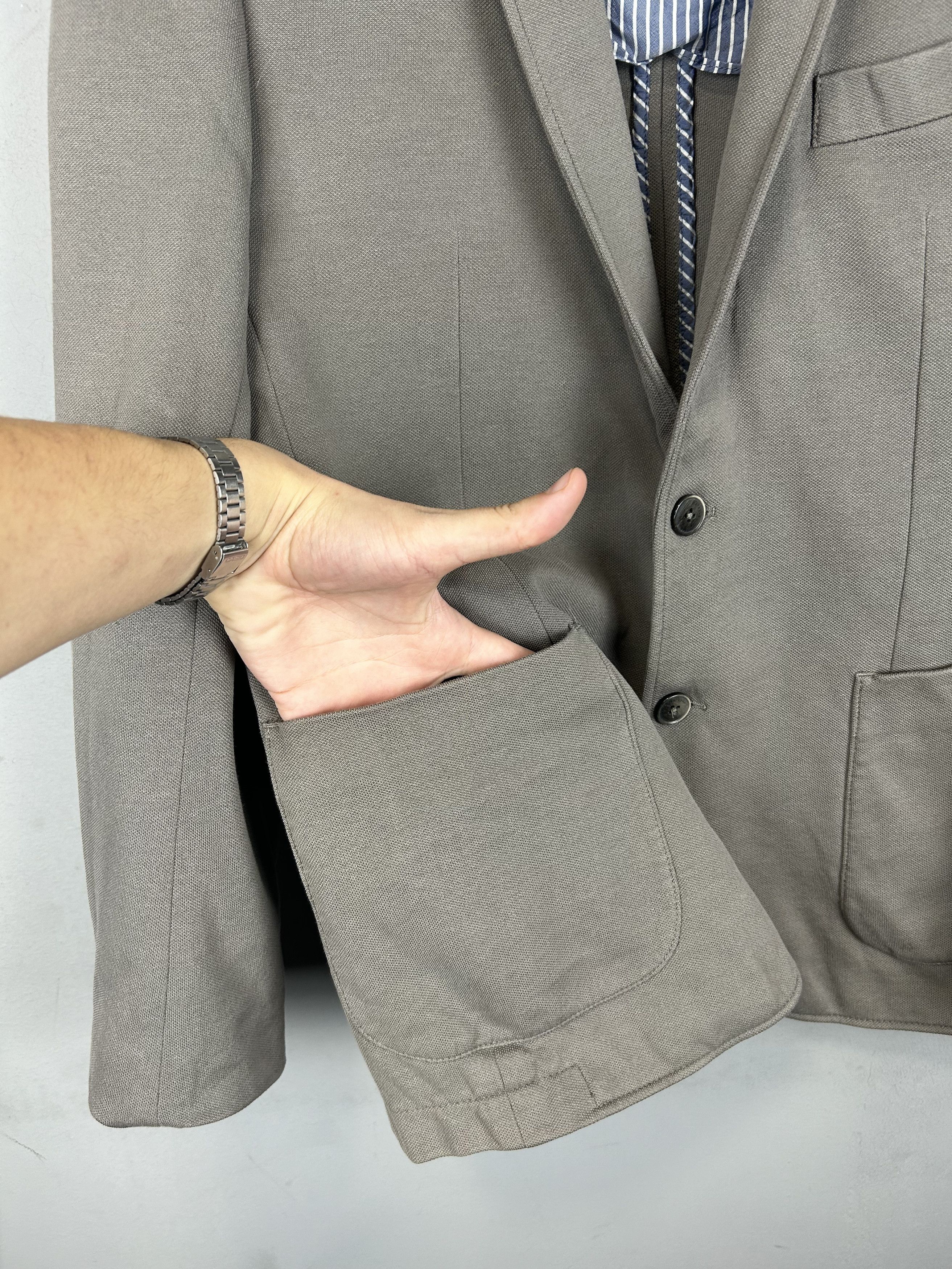 Hackett Hackett Piquet Blazer London Jacket 945 Grey Men's 42L Size Size 42L - 9 Thumbnail