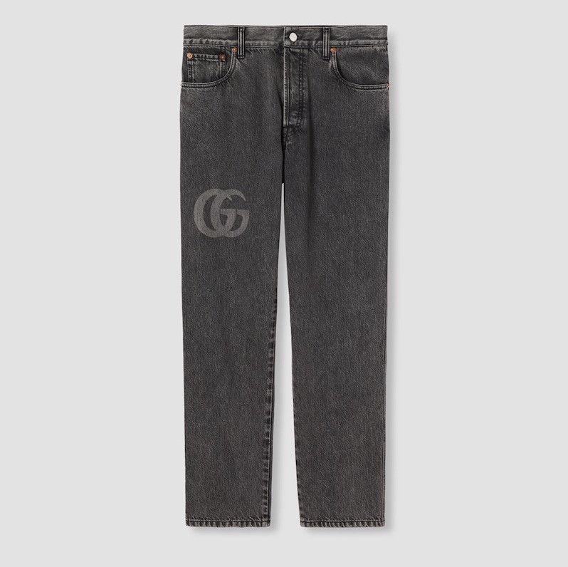 Gucci o1la5ras0626 Slim Fit Denim Pants With Logo in Gray Size US 34 / EU 50 - 1 Thumbnail