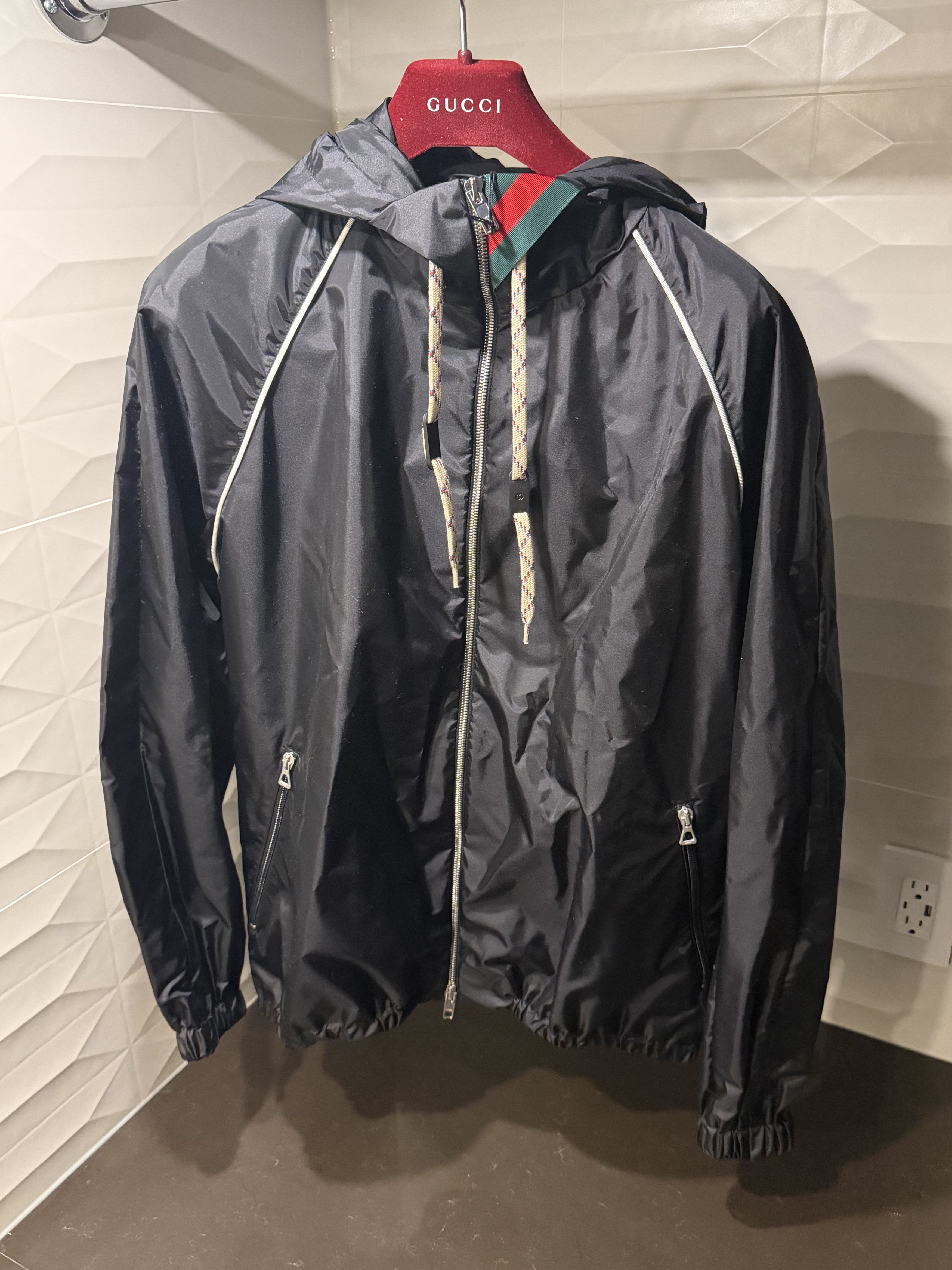 Gucci Gucci Metal Slogan Rock Hoodie Windbreaker Jacket | Grailed