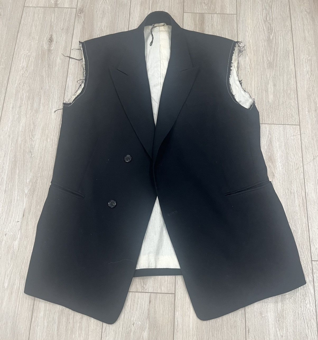 Raf Simons Raf Simons Sleeveless Cut Blazer Size 50R - 1 Thumbnail