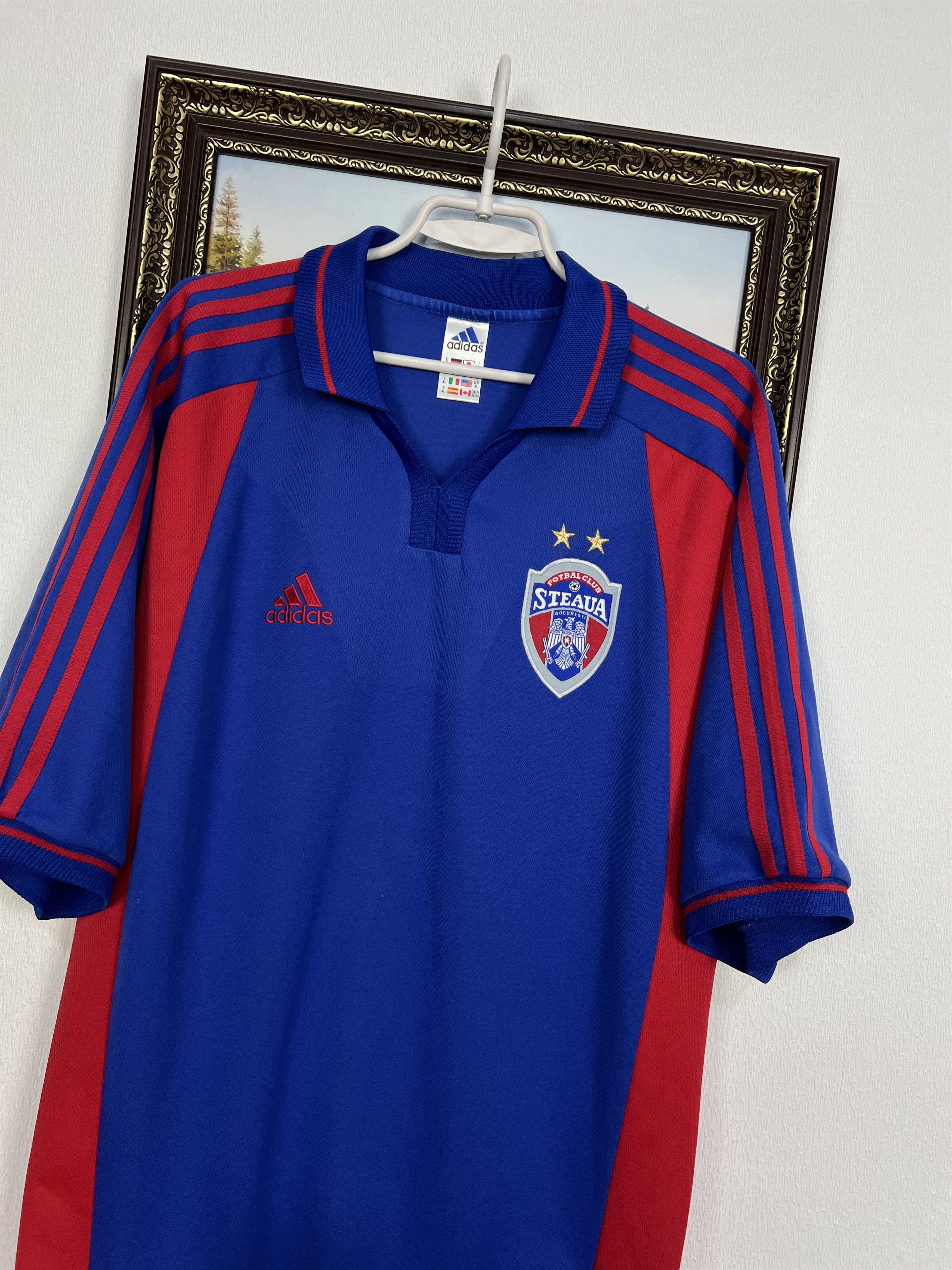 Adidas CSA Steaua Bucuresti football shirt 2000 Soccer Adidas Size US XL / EU 56 / 4 - 4 Thumbnail
