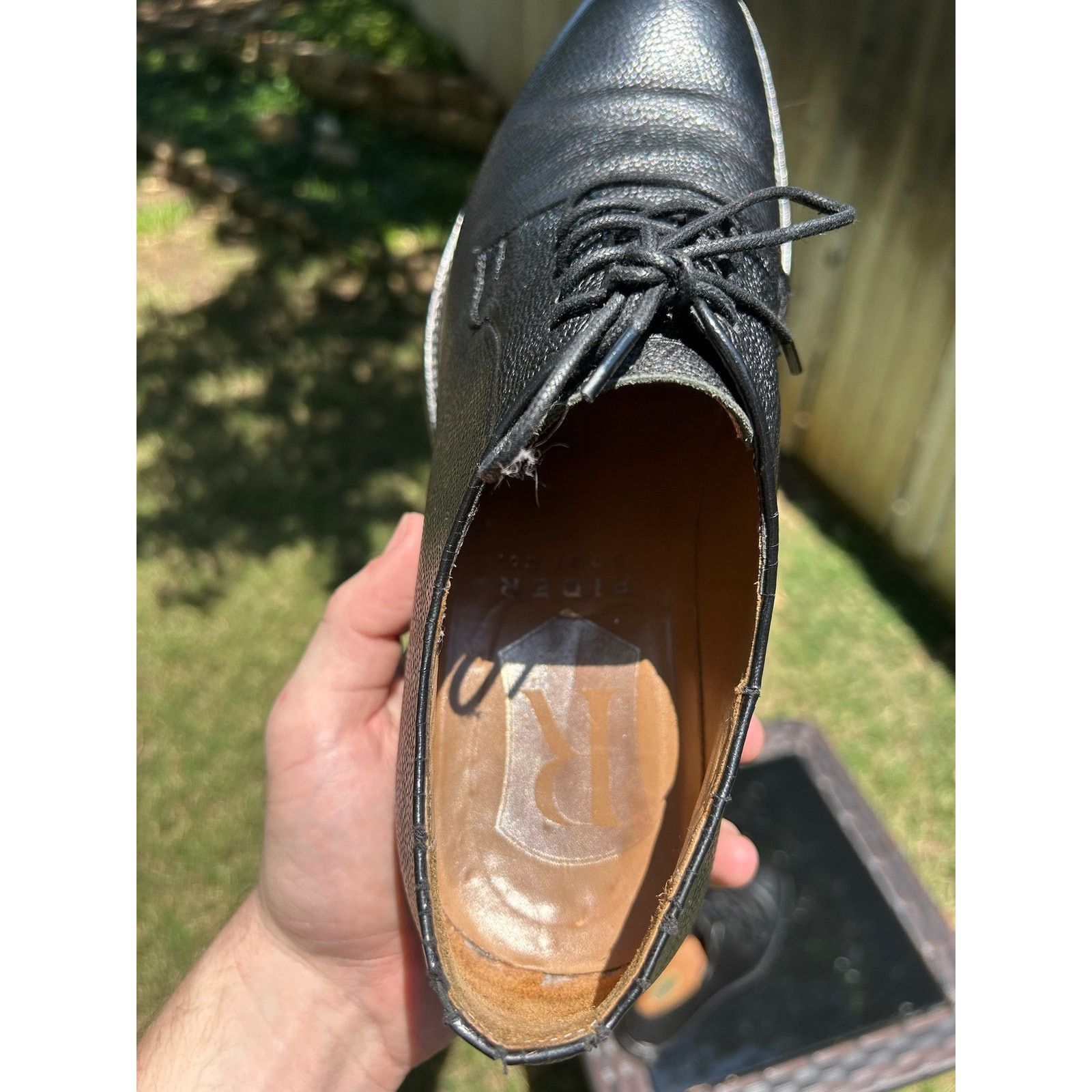 Rider Boot Co. Rider Boot Co. Plain-Toe Derby Oxford Black Pebble Grain Size US 9 / EU 42 - 13 Thumbnail