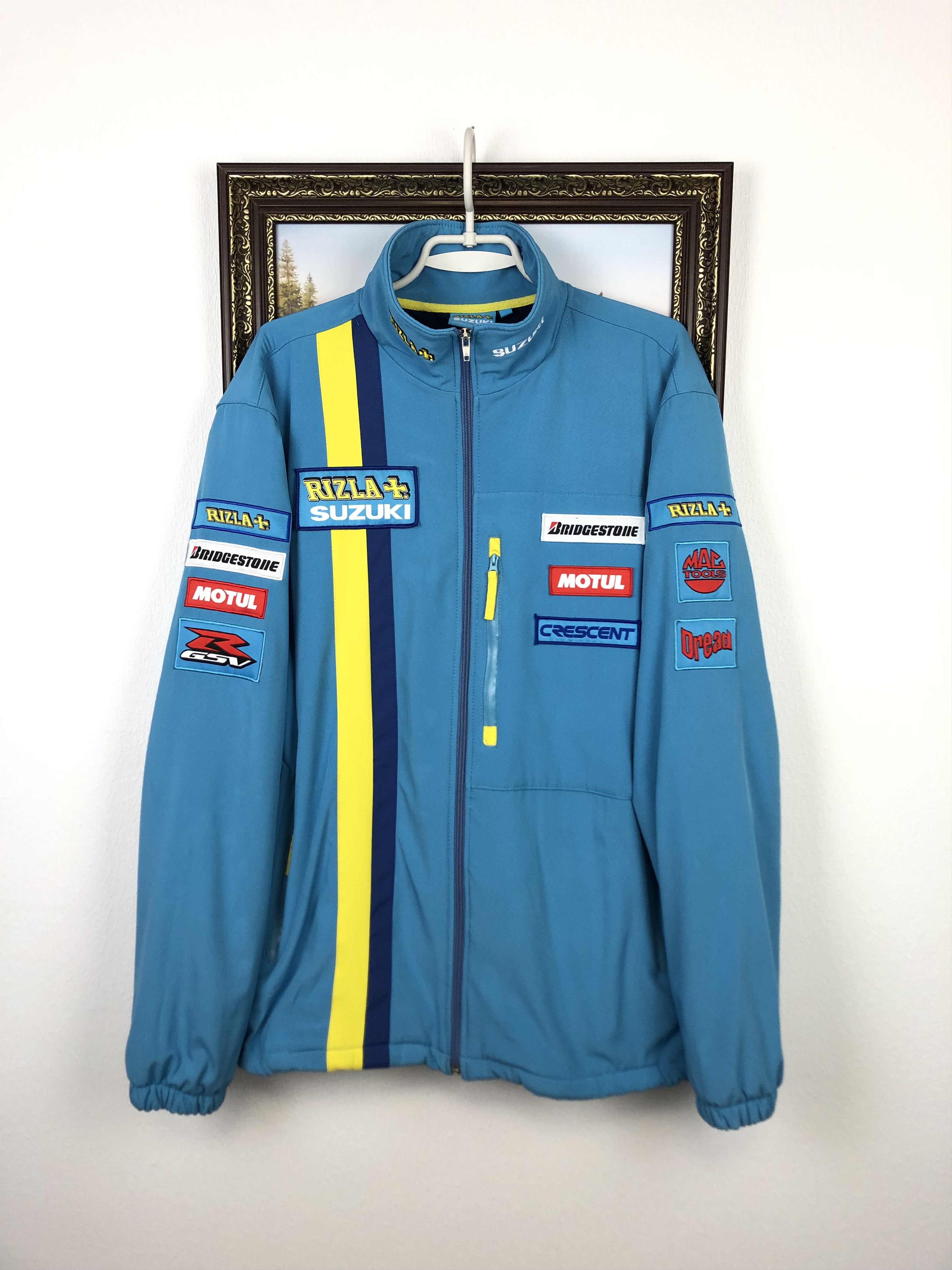 Ferrari Authentic Suzuki Rizla Motorcycle Racing Jacket Ferrari Size US XL / EU 56 / 4 - 1 Thumbnail