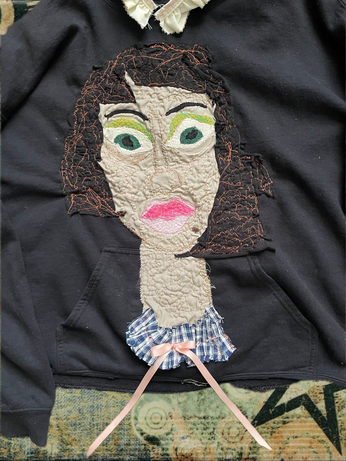 Handmade Custom Embroidered Girl Hoodie Size US XL / EU 56 / 4 - 3 Thumbnail