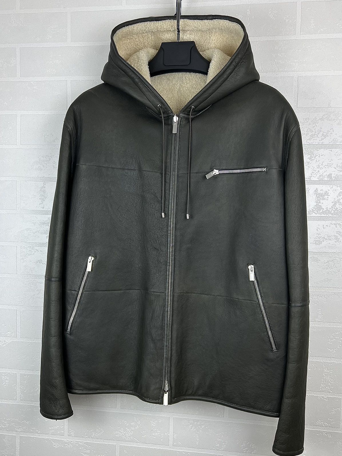 Hermes HERMES Jacket Leather Reversible Lambskin Sheepskin Men’s Size US XL / EU 56 / 4 - 3 Thumbnail