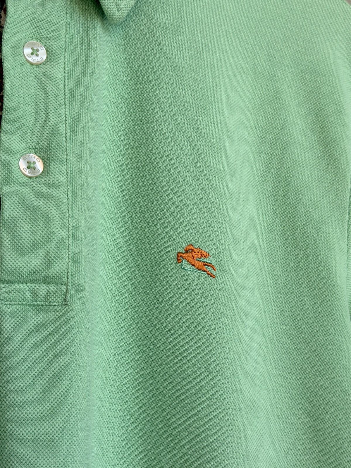 Etro Etro Milano Mint Green Polo Shirt Mens Size L Logo Size US L / EU 52-54 / 3 - 10 Thumbnail