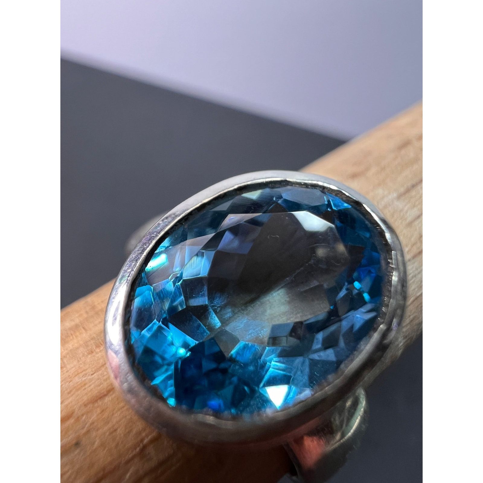 Other NEW Swiss blue topaz 925 ring size 8.5 / 6.64 grams Size ONE SIZE - 10 Thumbnail