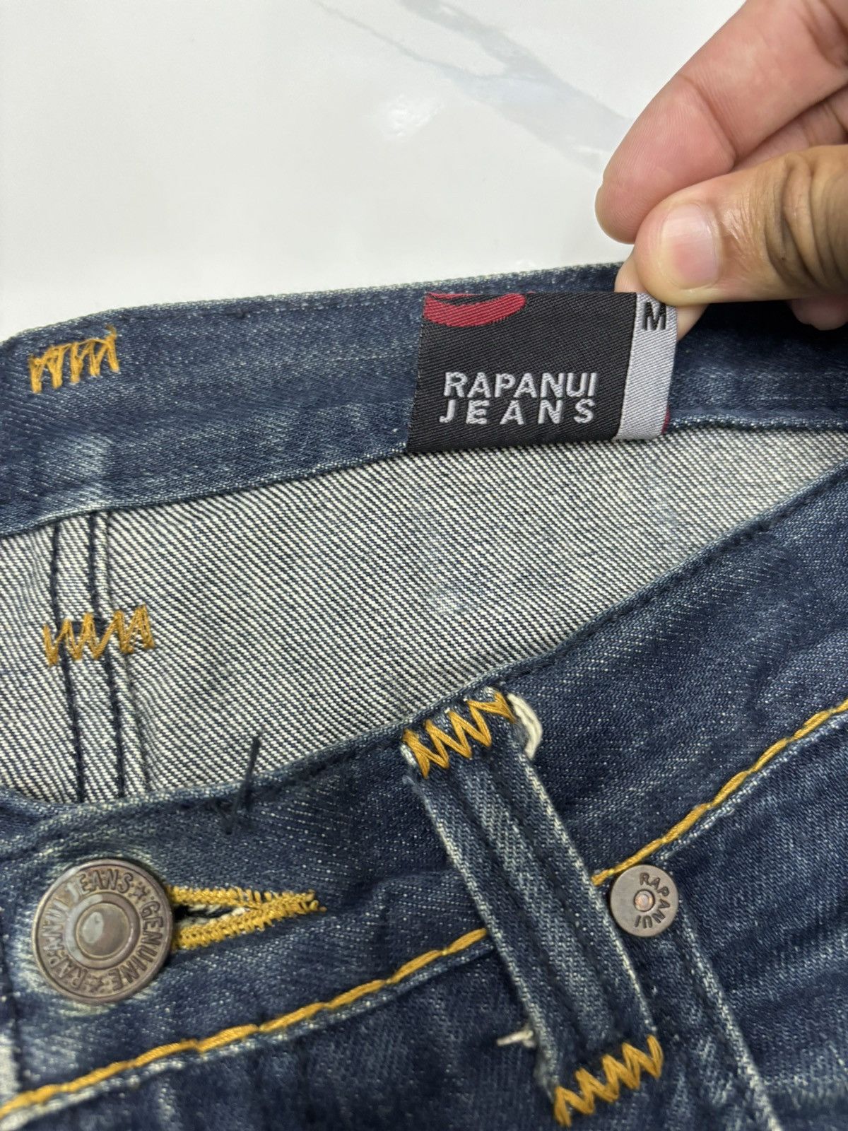 Kapital Vintage Rapanui Distressed Denim Jeans Size US 34 / EU 50 - 11 Thumbnail