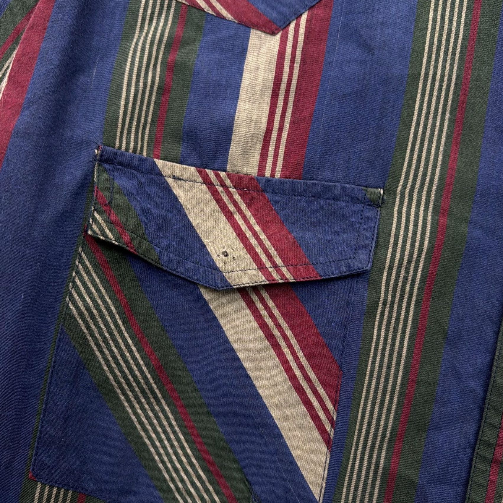 CO Western Plains Trading Co Shirt Mens 2XL Blue Striped Western Snap Long Sleeve Size US XXL / EU 58 / 5 - 3 Thumbnail