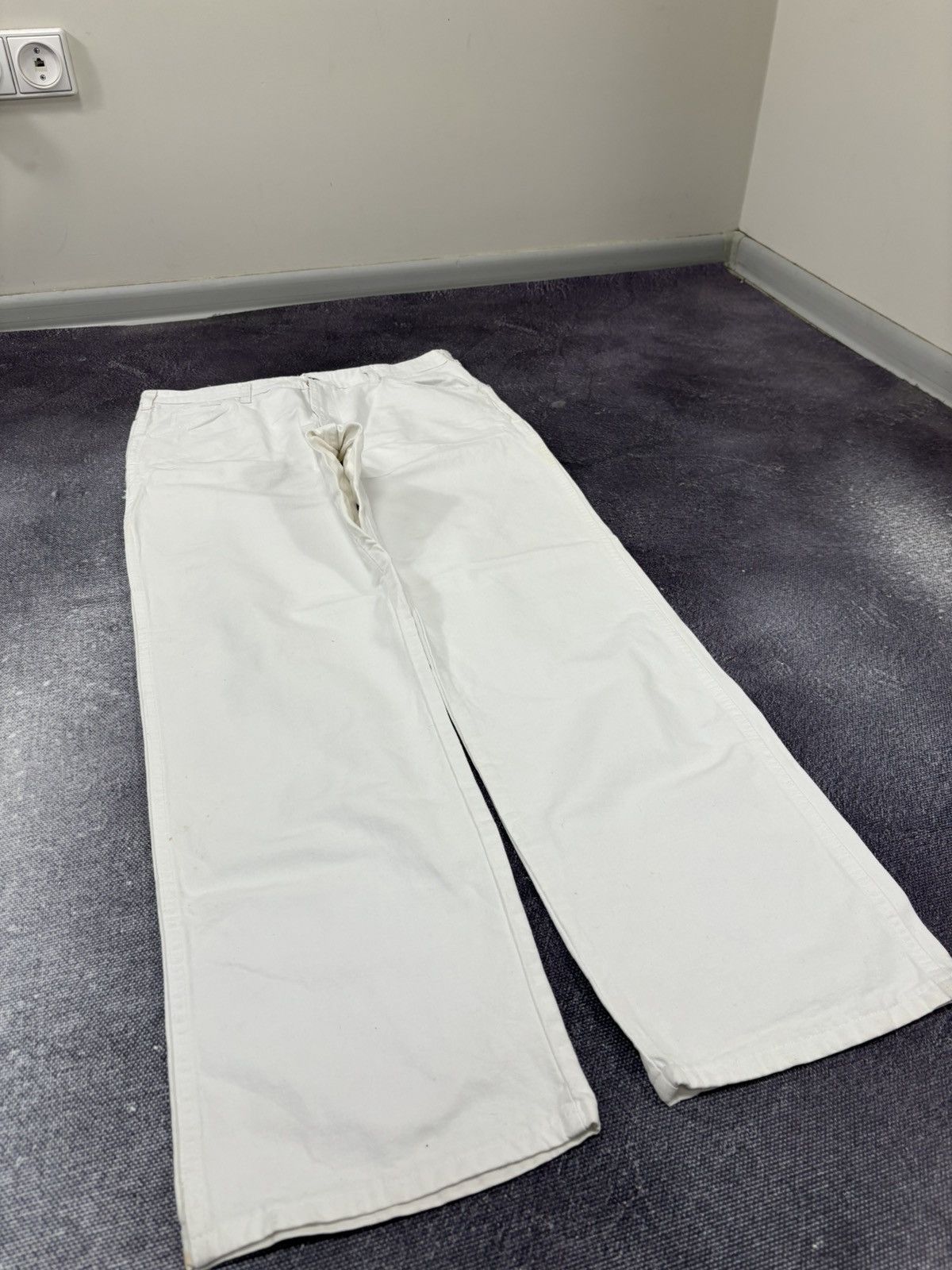 Dickies Vintage 90s Dickies USA White Carpenter Skate Baggy Pants Size US 36 / EU 52 - 11 Thumbnail
