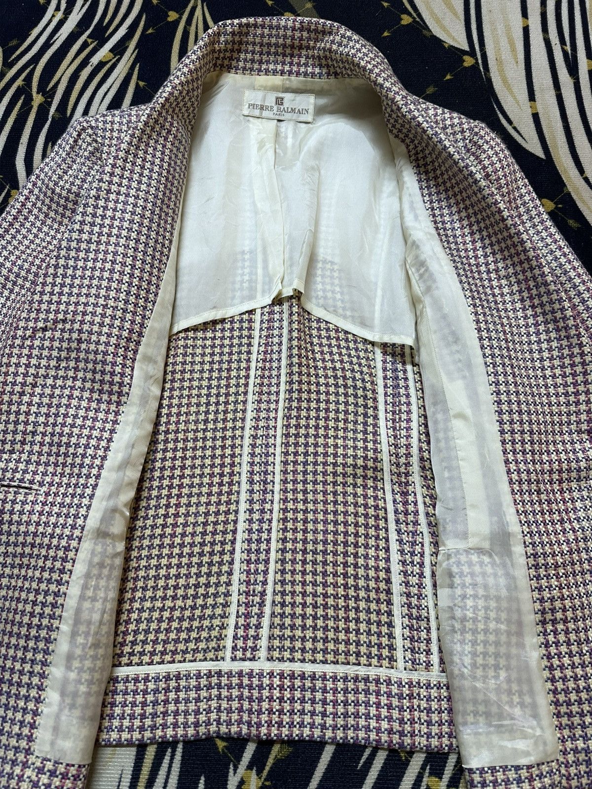 Pierre Balmain Vintage Pierre Balmain Thom Browne Check Slim Blazer Size S / US 4 / IT 40 - 9 Thumbnail