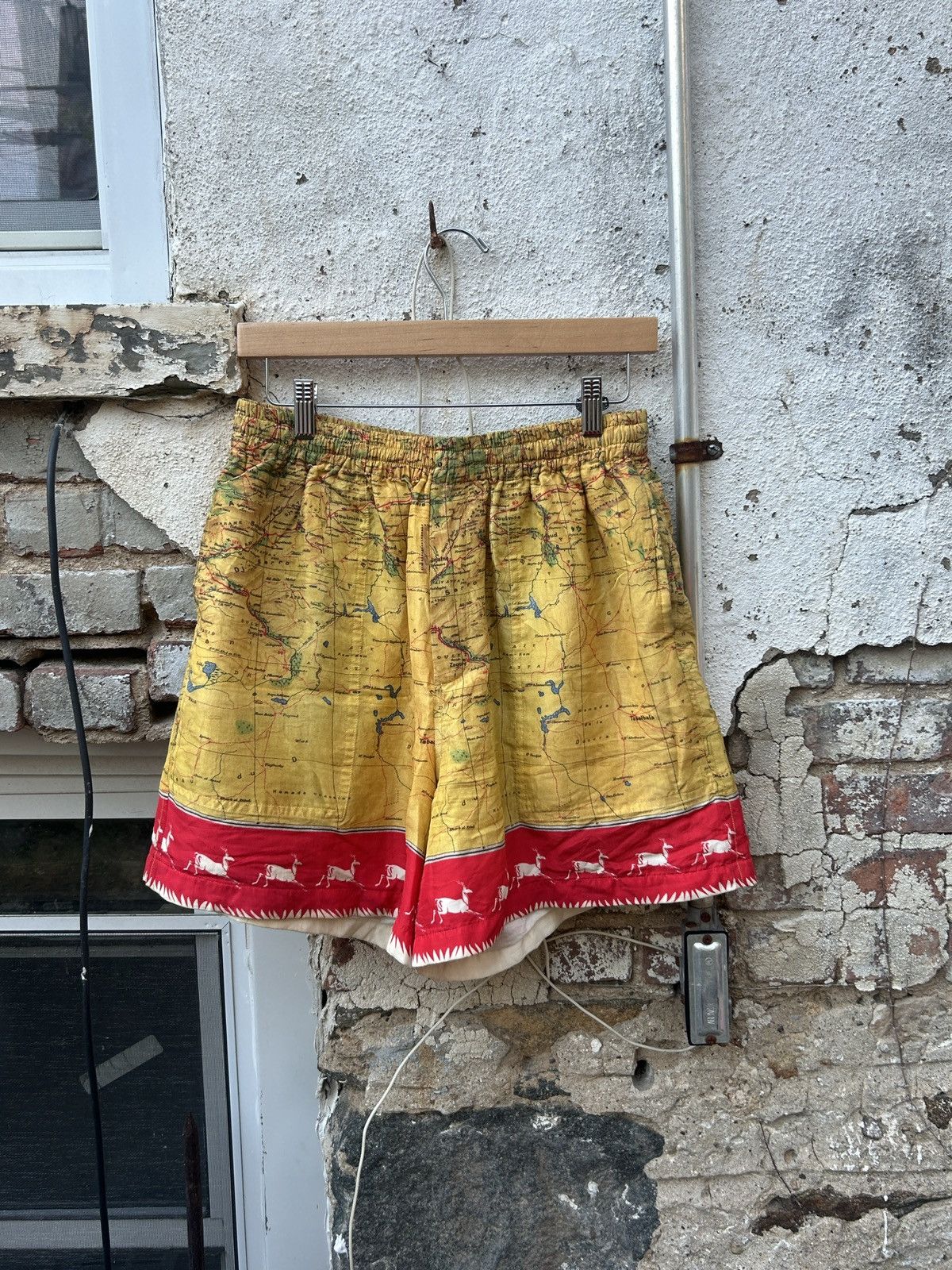 Bode Morocco Map Silk Shorts Size US 32 / EU 48 - 1 Thumbnail