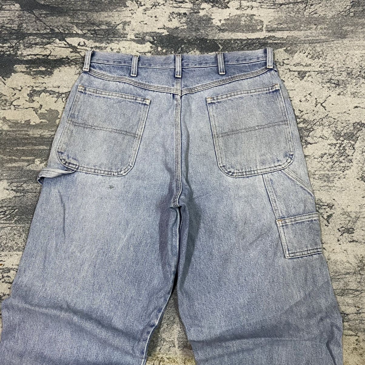 14th Addiction × If Six Was Nine × JNCO Vintage Rustler Light Washed Carpenter Baggy Denim Jeans Size US 34 / EU 50 - 11 Thumbnail