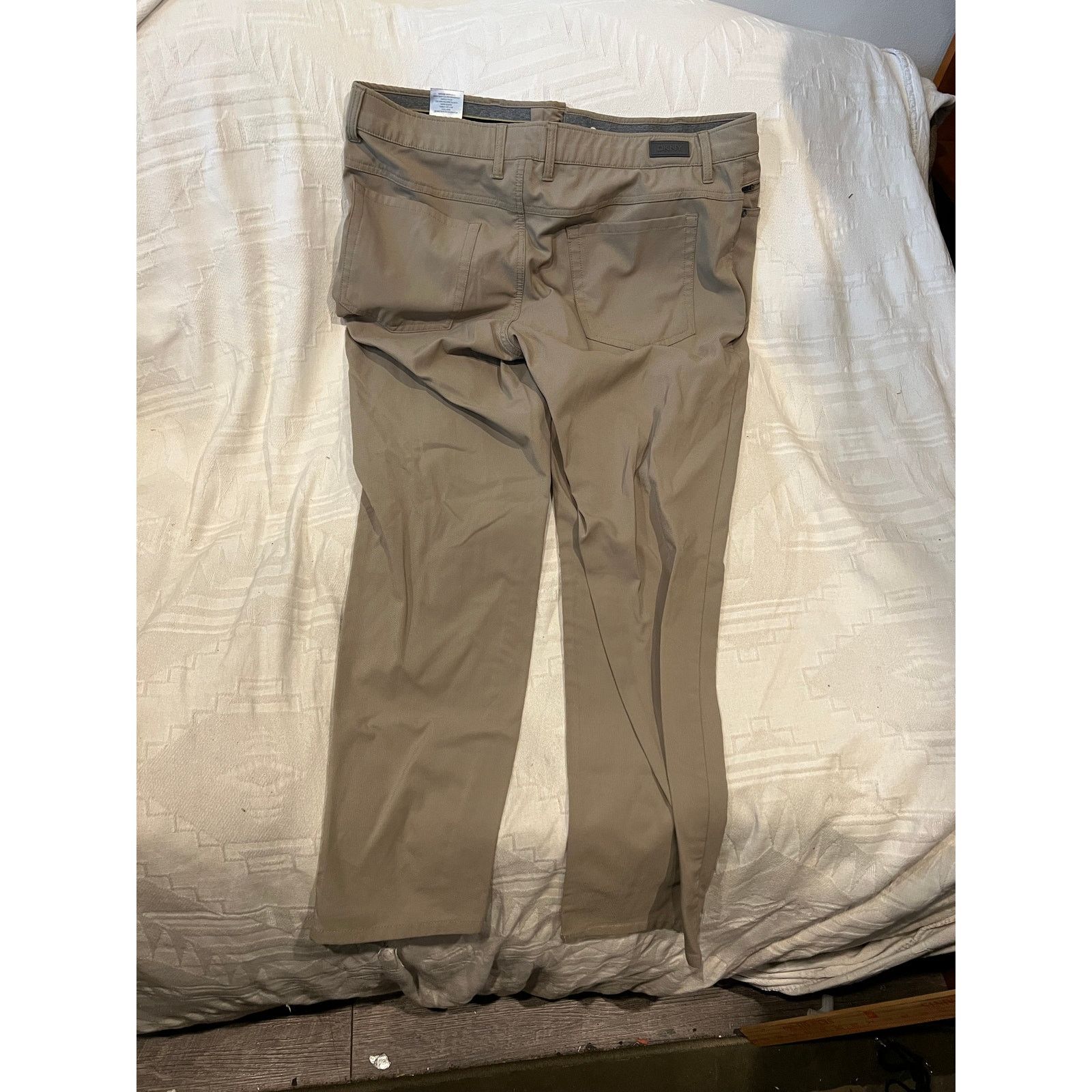 DKNY DKNY Poly Elastane Beige Dress Pants Mens 38x30 Size US 38 / EU 54 - 2 Thumbnail