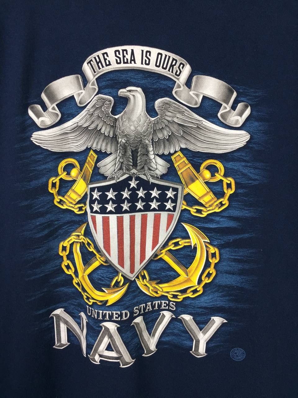 Vintage United States Navy USN The Sea Is Ours Graphic Tee Size US XL / EU 56 / 4 - 3 Thumbnail
