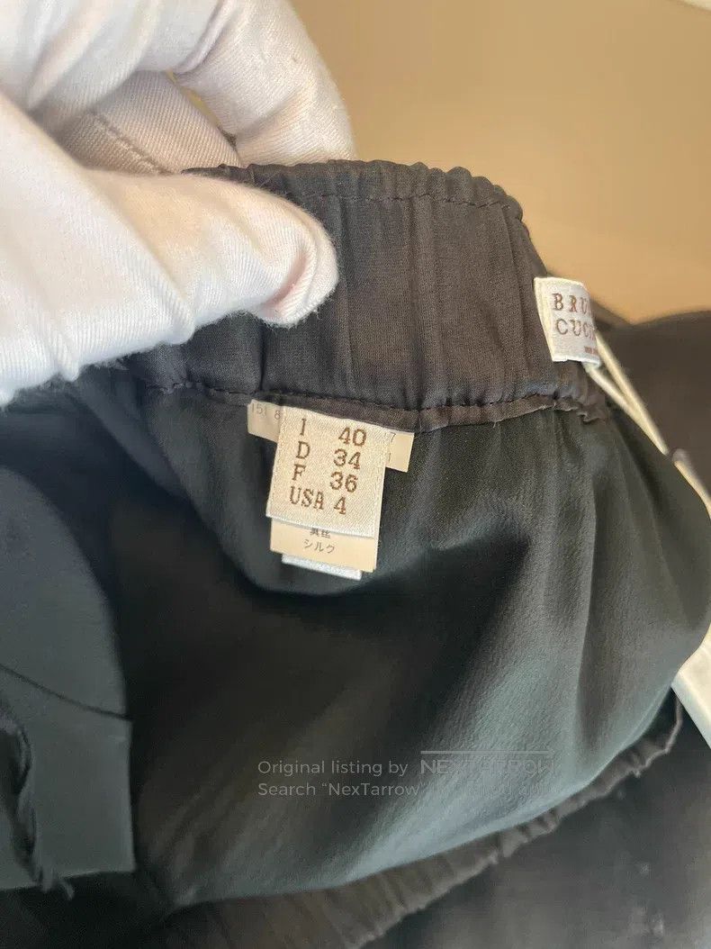Brunello Cucinelli Brunello Cucinelli Black Silk Skirt Size 24" / US 00 / IT 34 - 8 Thumbnail