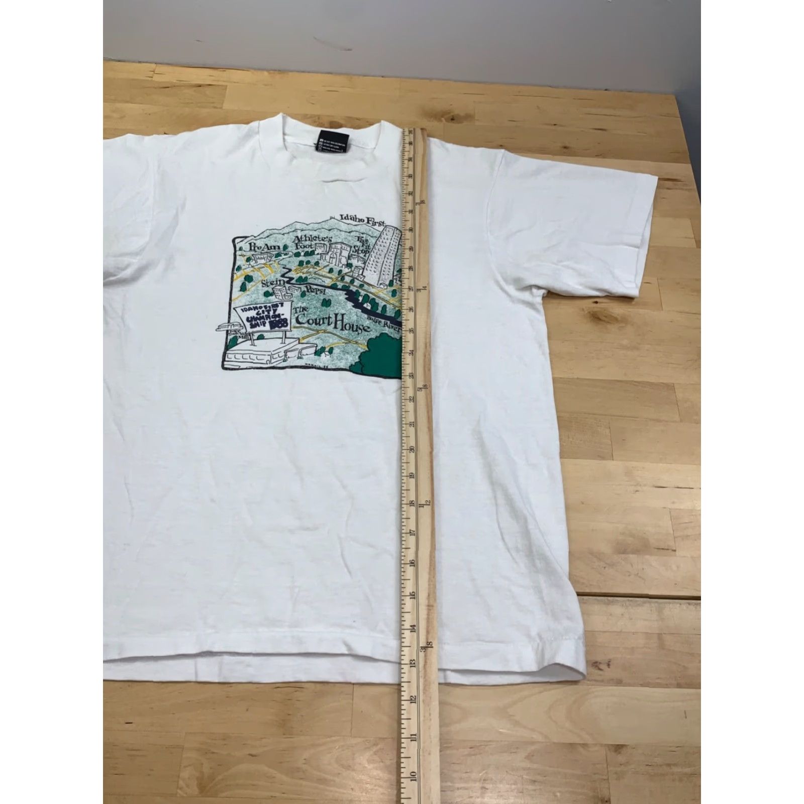 Vintage VINTAGE Screen Stars Best Idaho T Shirt Mens M White Crew Neck Short Sleeve USA 10119 80s City College Geek Retro University Shirts Mens White USA Size US M / EU 48-50 / 2 - 6 Thumbnail