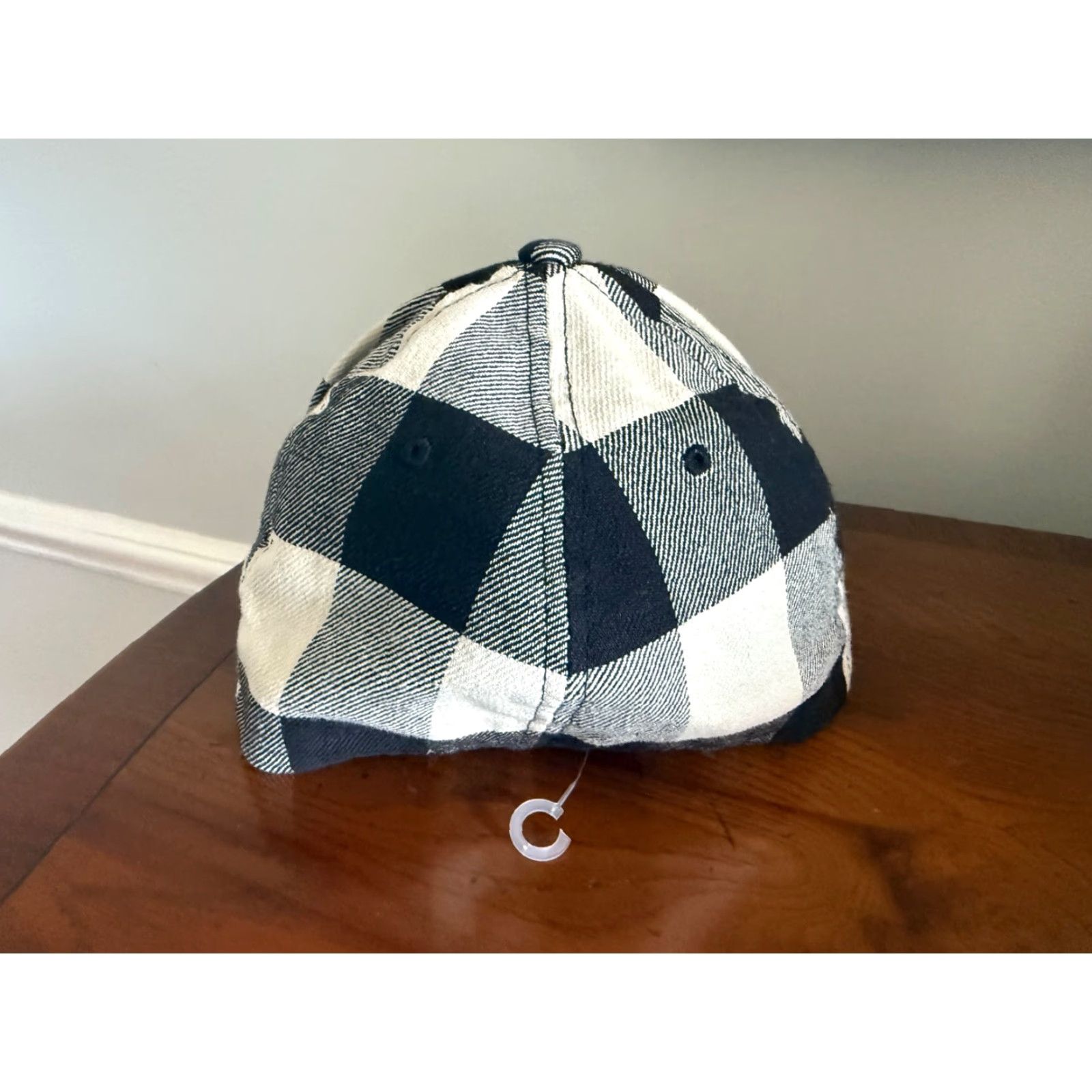 Element VINTAGE Element Skateboards Plaid Flex Fit Hap Cap 90s Baseball Cap Men One Size White Black Mens 90s Cap Size ONE SIZE - 3 Thumbnail