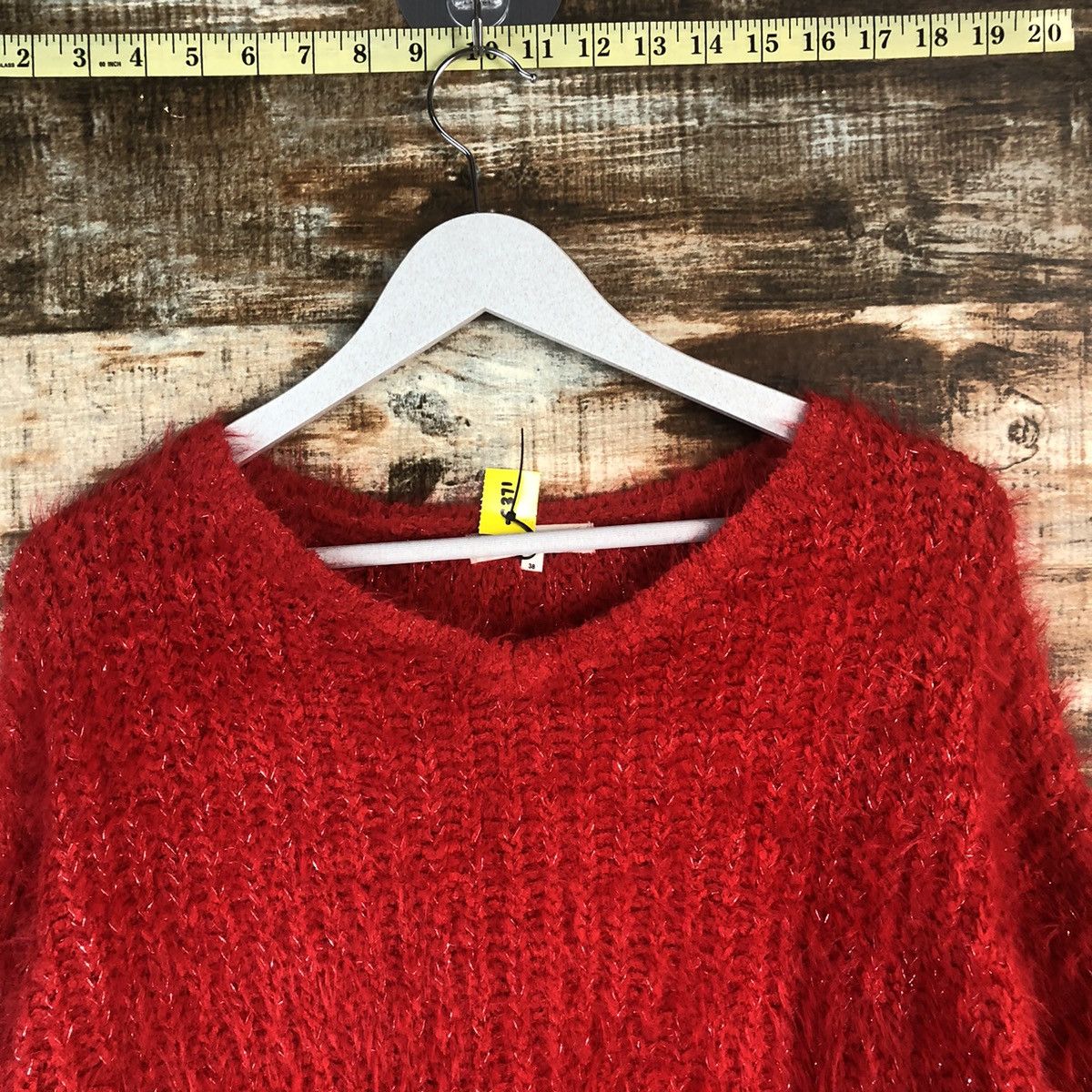Japanese Brand DL Ozoc Red Mohair Knitwear #C371 Size M / US 6-8 / IT 42-44 - 4 Thumbnail