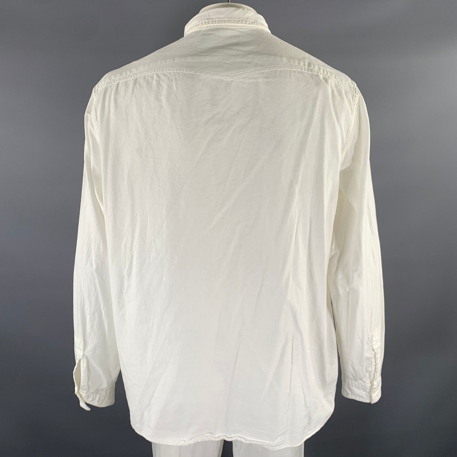 Polo Ralph Lauren POLO by RALPH LAUREN Size XXL White Cotton Long Sleeve Shirt Size US XXL / EU 58 / 5 - 4 Thumbnail