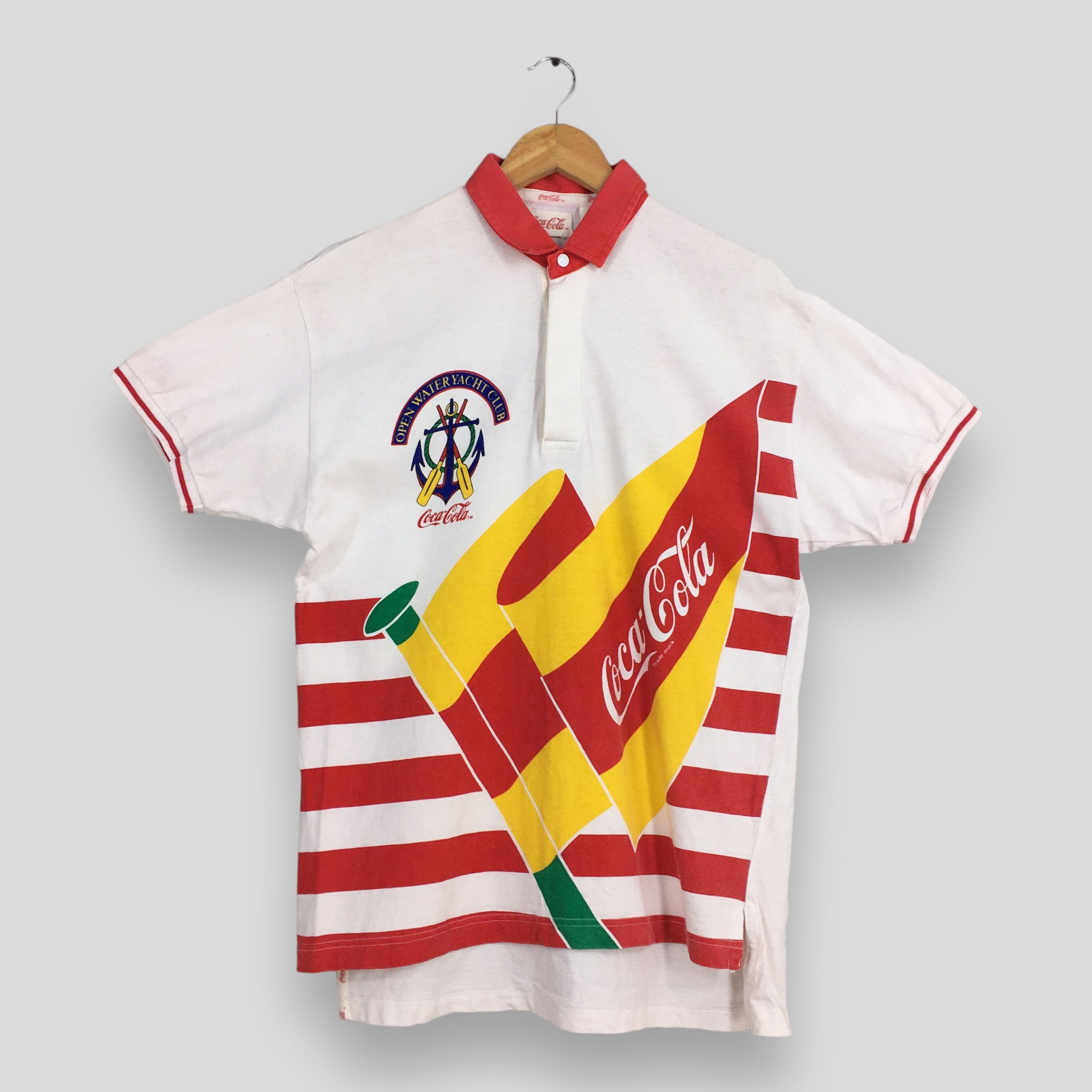 Coca Cola Vintage 1986 Coca Cola Open Water Yacht Club Shirt Medium Size US M / EU 48-50 / 2 - 1 Thumbnail