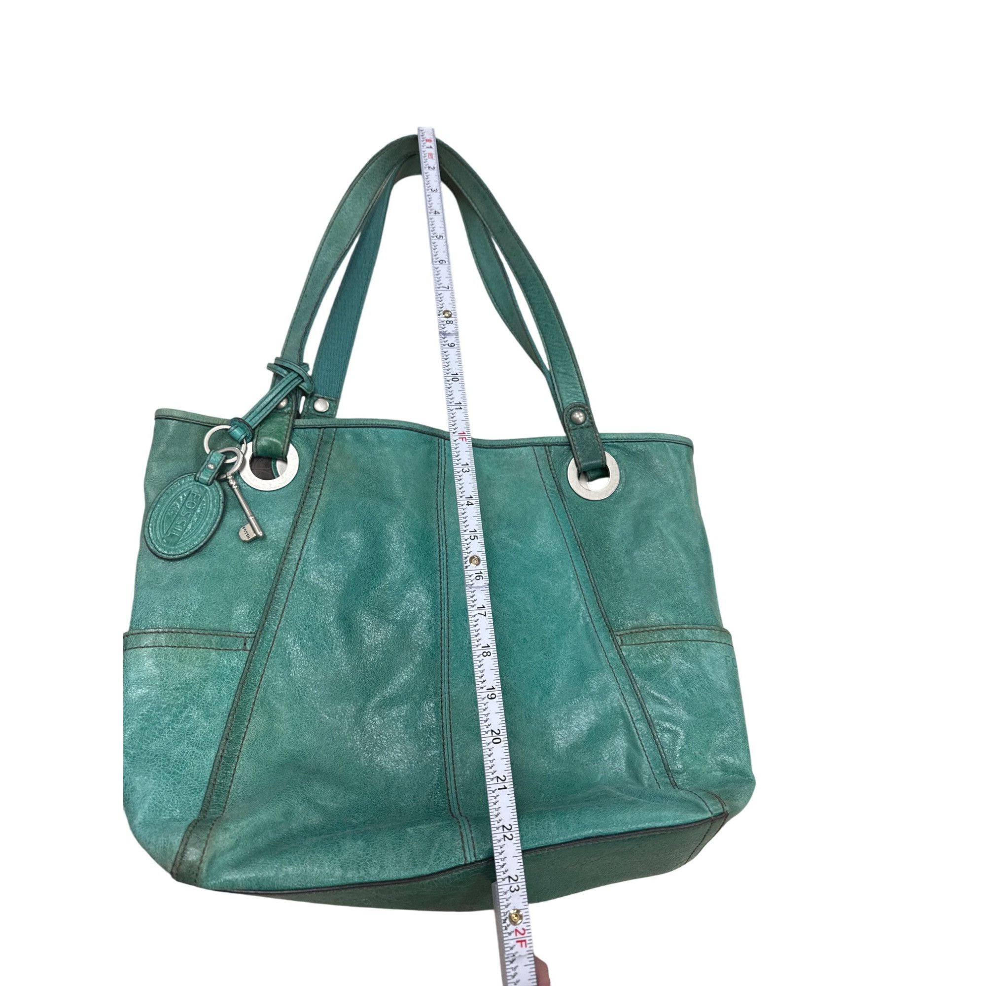 Fossil Fossil Vintage Womens Green Leather Shoulder Bag Purse Size ONE SIZE - 5 Thumbnail