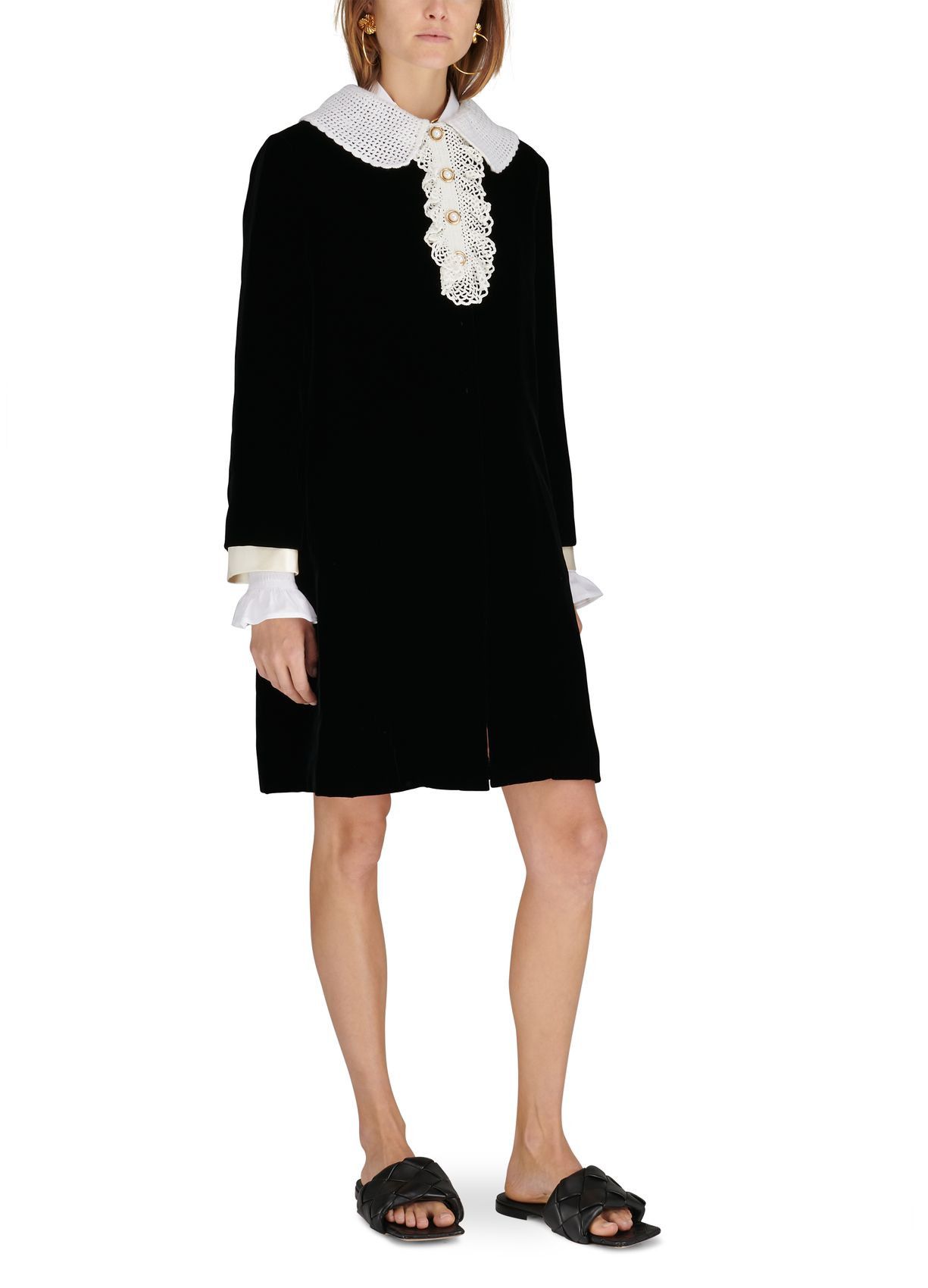 Miu Miu o1la1rc1a0724 Long Jacket in Black Size XS / US 0-2 / IT 36-38 - 3 Thumbnail