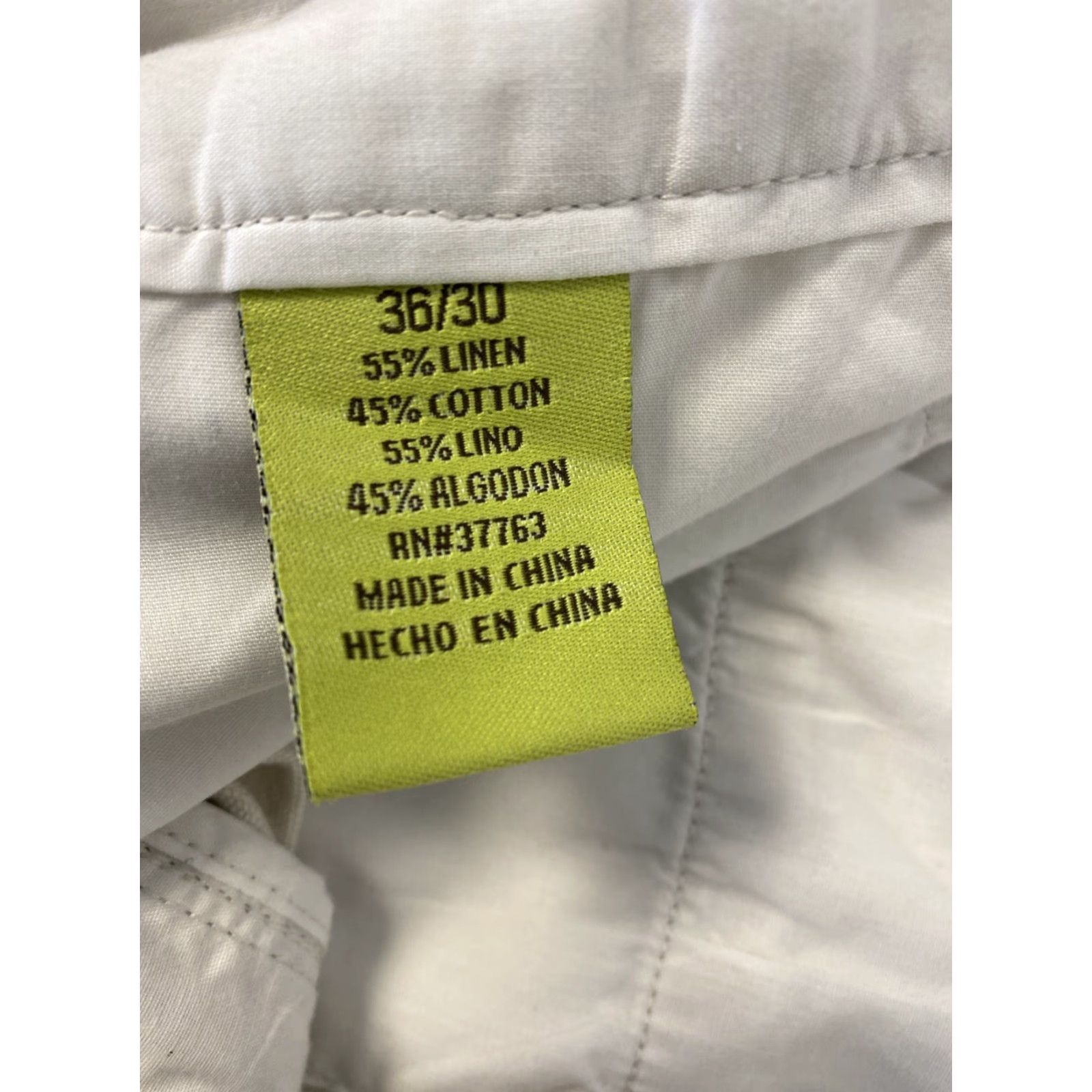 Cubavera Cubavera Linen-Blend Pants Mens Size 36x30 Beige /129-24 Size US 36 / EU 52 - 8 Thumbnail