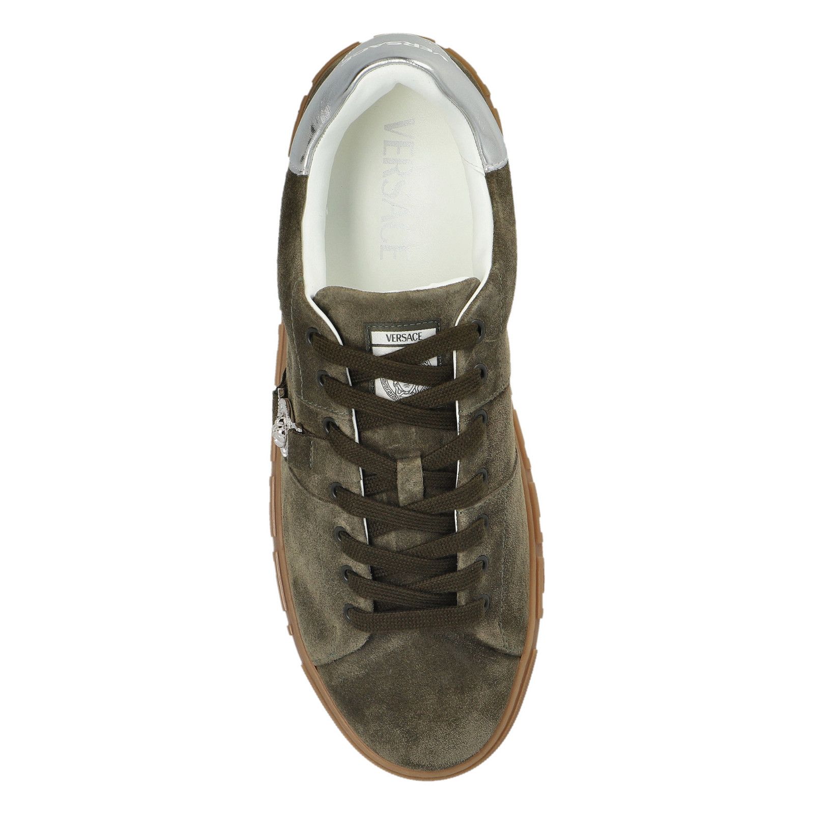 Versace VERSACE Greca Green Suede Sneakers New And Authentic (Men's Size US 7 / EU 40 - 4 Thumbnail