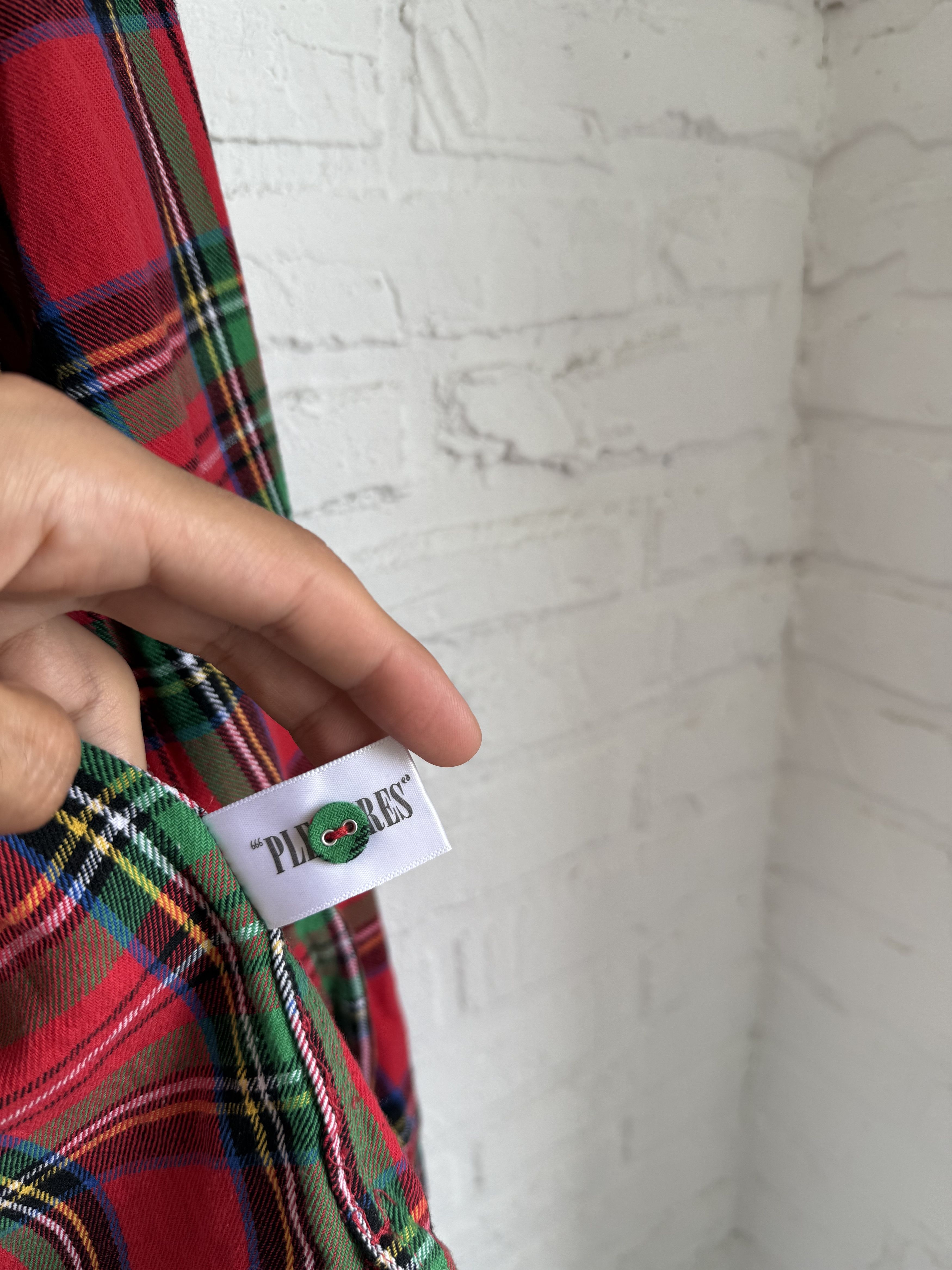 Pleasures Pleasures flannel shirt back logo Size US M / EU 48-50 / 2 - 6 Thumbnail