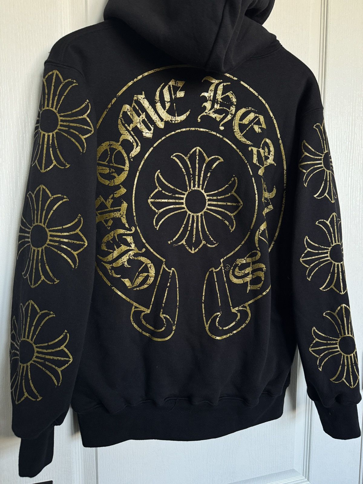 Chrome Hearts Chrome Hearts Gold Horse Shoe Cross Dagger Thermal Hoodie Size US M / EU 48-50 / 2 - 2 Thumbnail