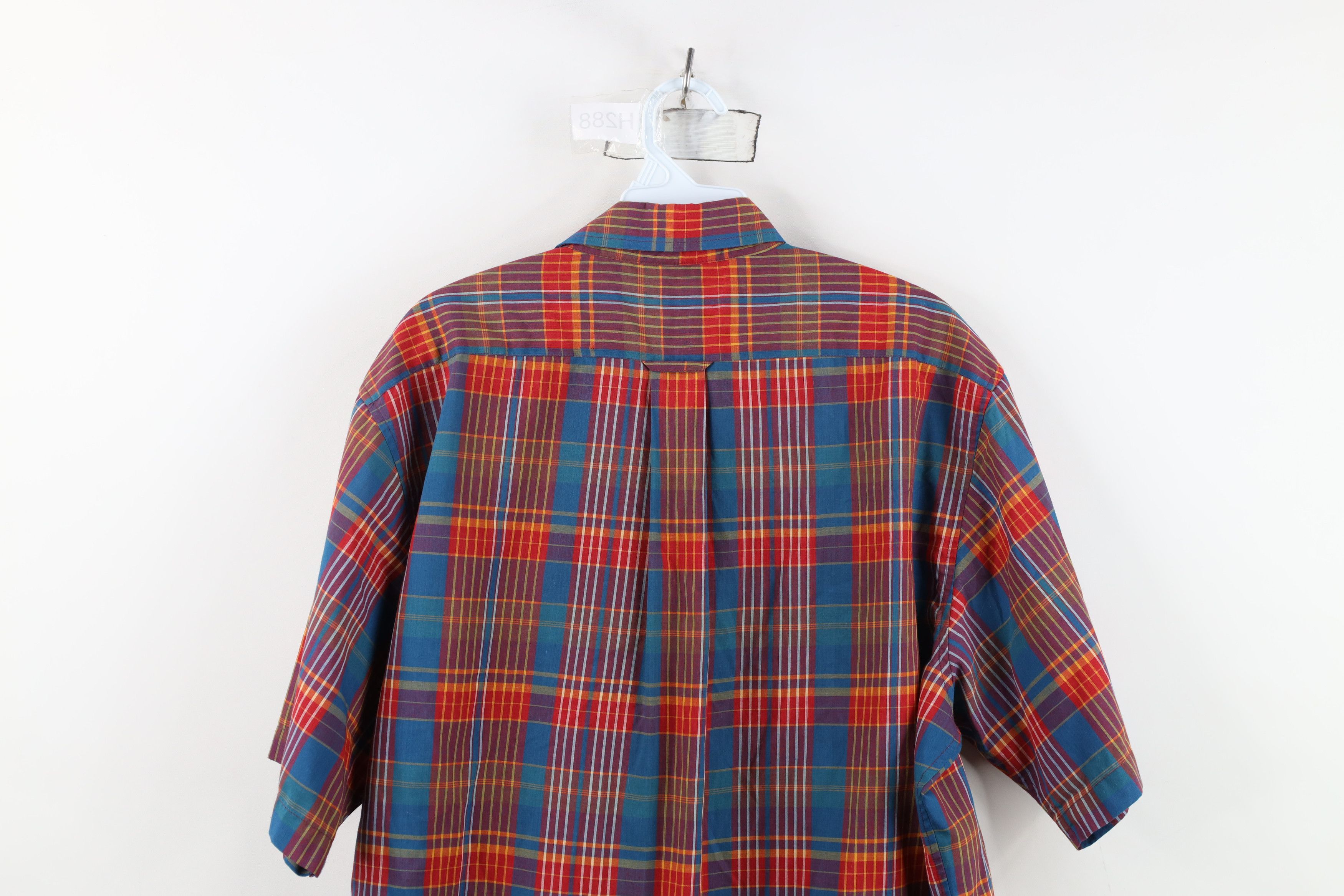 Vintage Vintage 90s Streetwear Madras Plaid Button Down Shirt Size US L / EU 52-54 / 3 - 9 Thumbnail