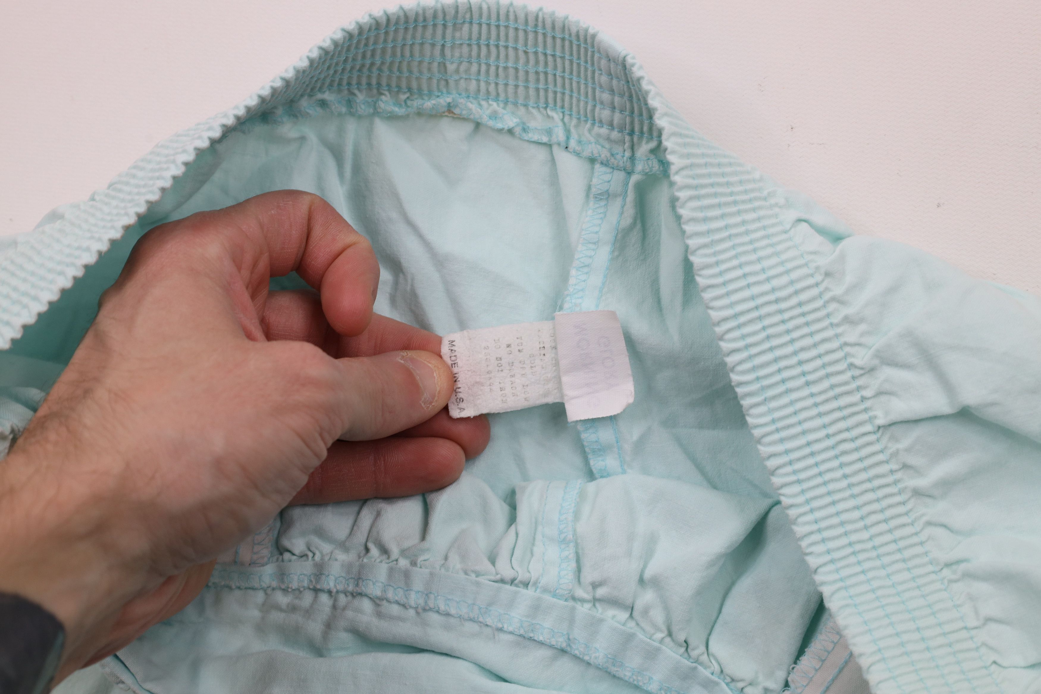 Vintage Vintage 90s Streetwear Tie Front Bermuda Shorts Light Blue Size 38" / US 16 / IT 52 - 6 Thumbnail