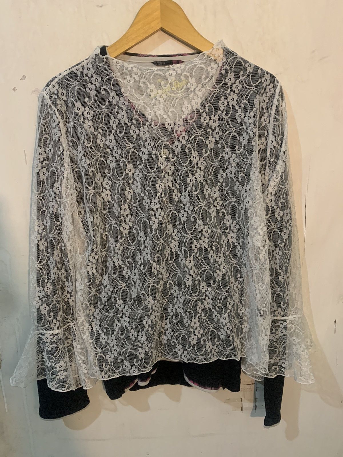 Hysteric Glamour × If Six Was Nine × Le Grande Bleu (L.G.B.) Japanese floral long-sleeved mesh t-shirt Size US L / EU 52-54 / 3 - 1 Thumbnail