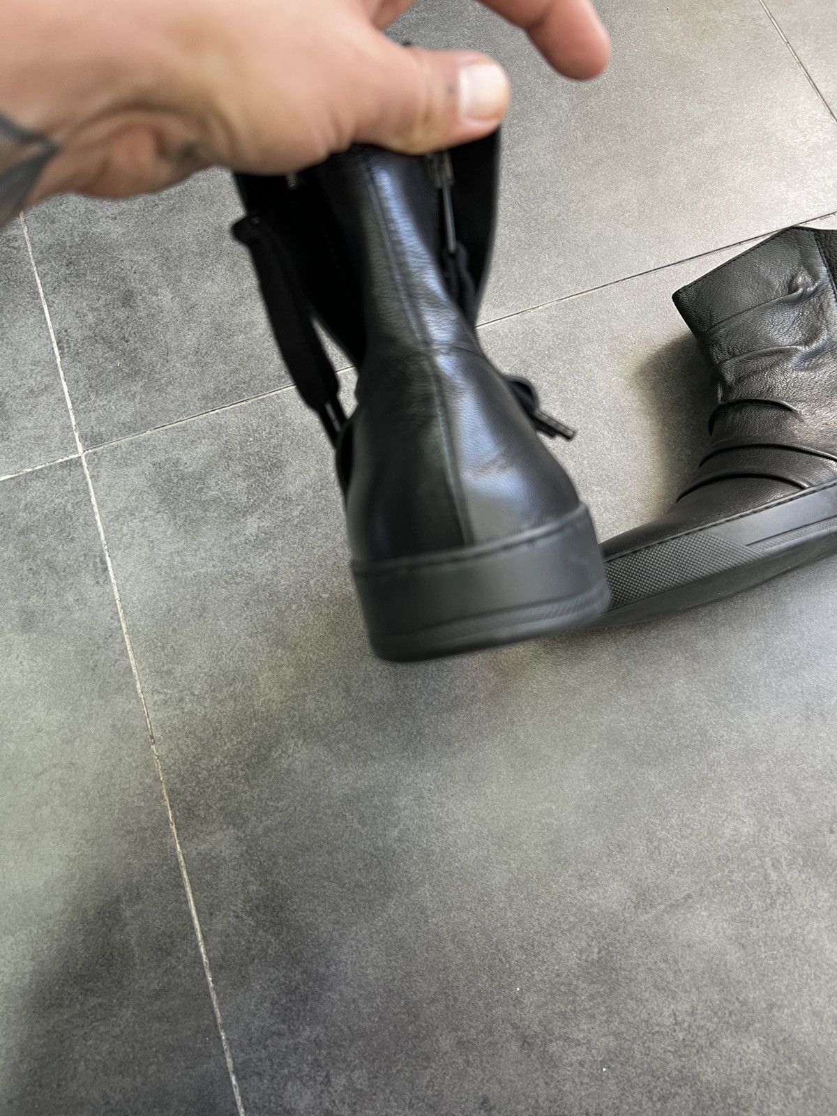 Alexandre Plokhov Rick Owens type leather artisanal zip boots Size US 10 / EU 43 - 8 Thumbnail